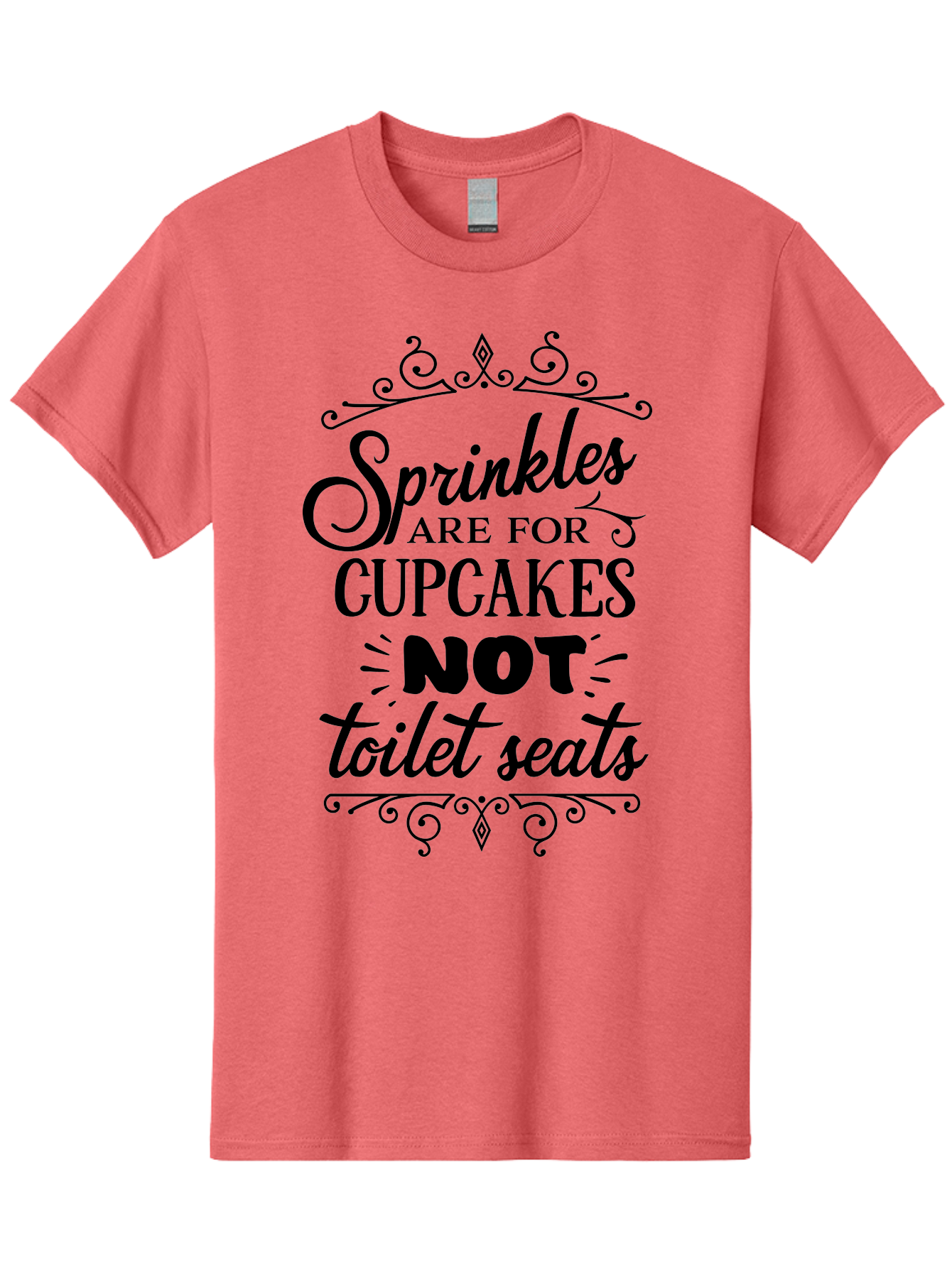 Sprinkles-Are-For-Cupcakes-Not-Toilet-Seats Men'S Graphic Tee, 100% Cotton, Comfortable Casual Summer Wear, Machine Washable, Funny Quote, Quirky Humor, Bathroom Decor, Cupcake Love, Sprinkle Theme, Toilet Humor, Cute Sign, Baking Humor, Aad193 1