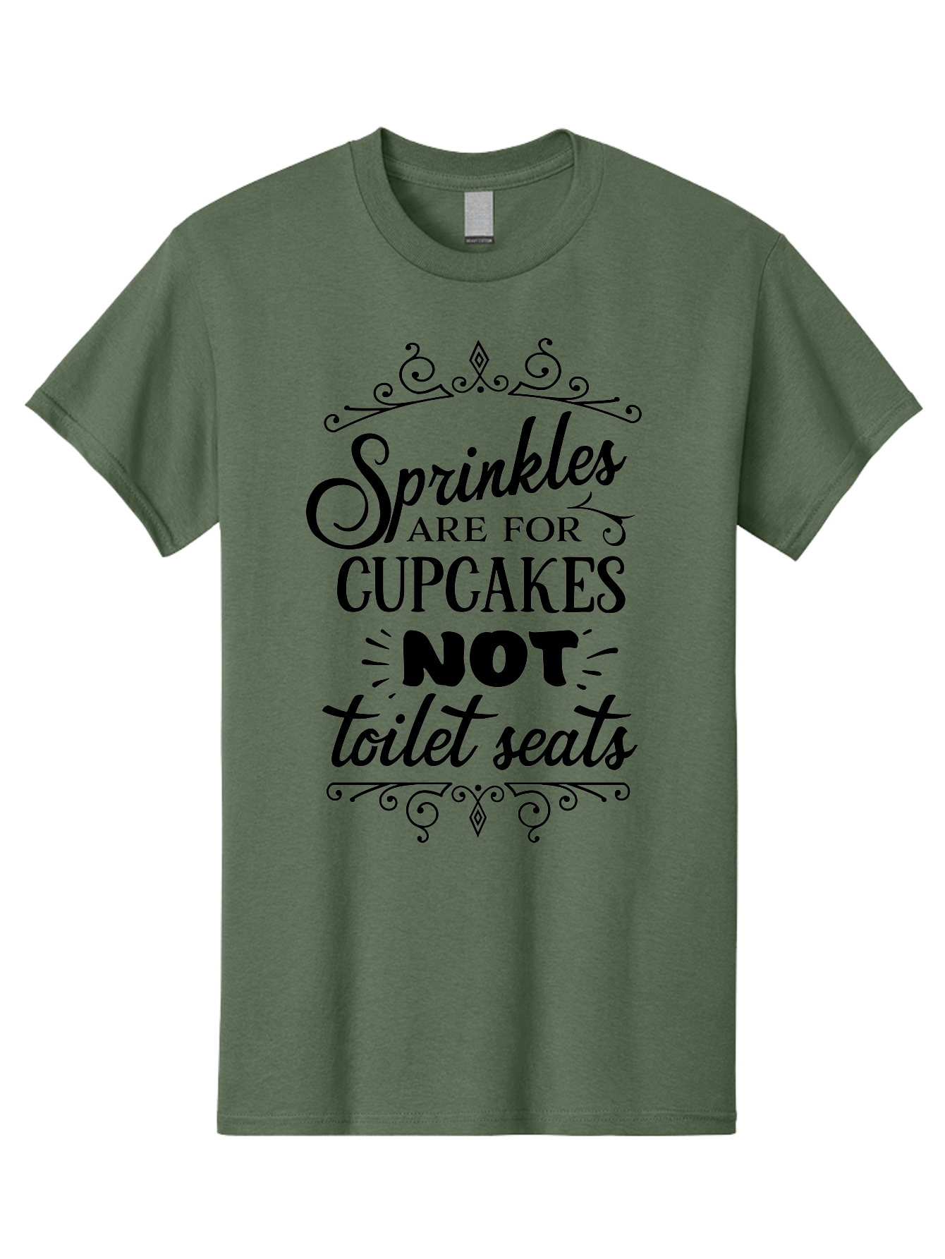 Sprinkles-Are-For-Cupcakes-Not-Toilet-Seats Men'S Graphic Tee, 100% Cotton, Comfortable Casual Summer Wear, Machine Washable, Funny Quote, Quirky Humor, Bathroom Decor, Cupcake Love, Sprinkle Theme, Toilet Humor, Cute Sign, Baking Humor, Aad193 11