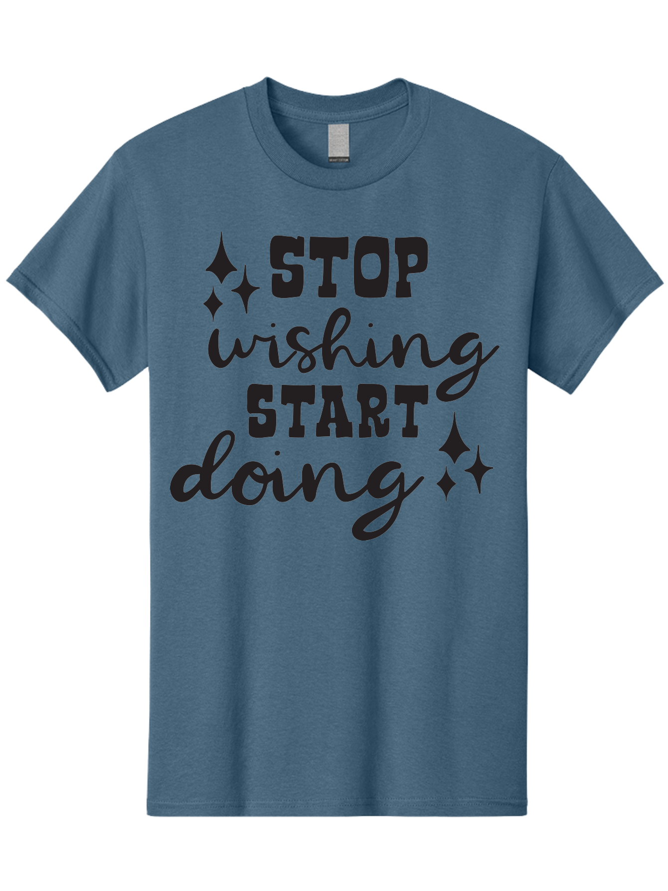 Stop-Wishing-Start-Doing Men'S Graphic Tee, 100% Cotton, Comfortable Casual Summer Wear, Machine Washable, Motivational Quote, Inspiration, Stop Wishing Start Doing, Goal Setting, Productivity Tips, Success Mindset, Positive Affirmation, Aad202 27