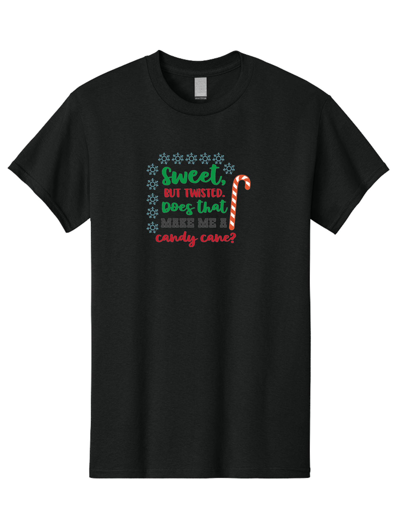 Sweet-But-Twisted Men'S Graphic Tee, 100% Cotton, Comfortable Casual Summer Wear, Machine Washable, Funny Candy Cane Quote, Sweet Treats, Christmas Candy, Candy Cane Humor, Holiday Humor, Christmas Puns, Festive Quotes Aad215 27
