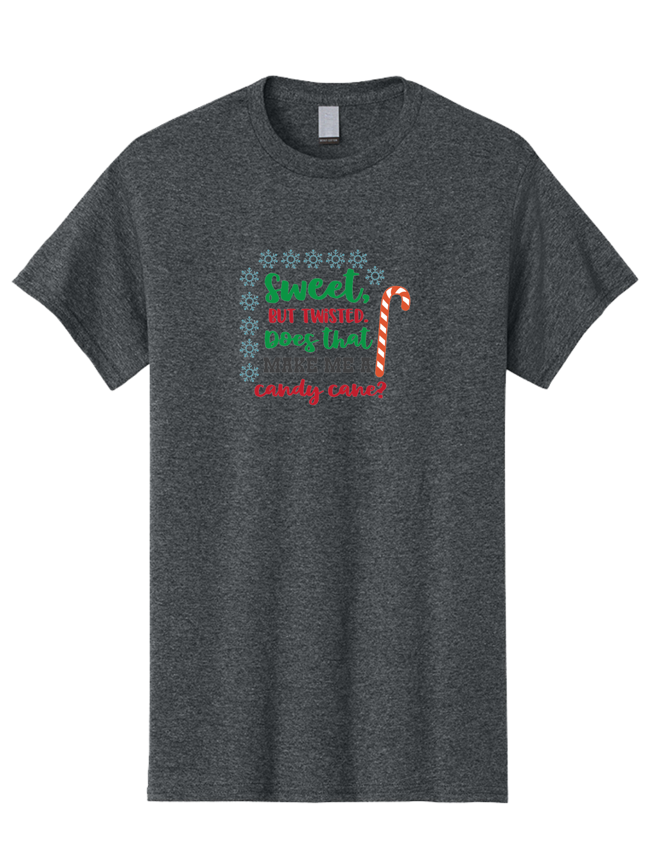 Sweet-But-Twisted Men'S Graphic Tee, 100% Cotton, Comfortable Casual Summer Wear, Machine Washable, Funny Candy Cane Quote, Sweet Treats, Christmas Candy, Candy Cane Humor, Holiday Humor, Christmas Puns, Festive Quotes Aad215 13