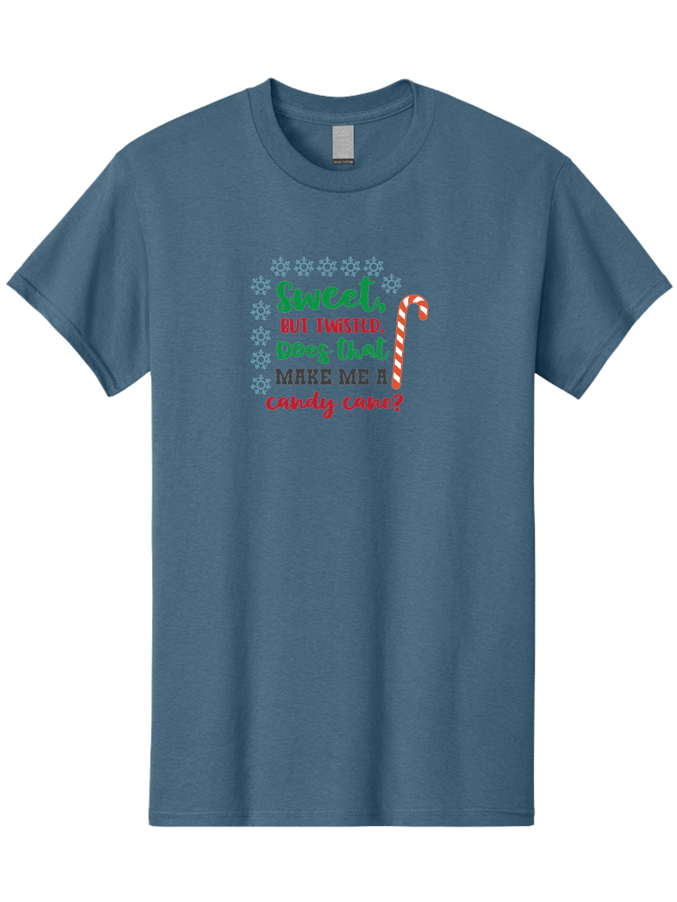 Sweet-But-Twisted Men'S Graphic Tee, 100% Cotton, Comfortable Casual Summer Wear, Machine Washable, Funny Candy Cane Quote, Sweet Treats, Christmas Candy, Candy Cane Humor, Holiday Humor, Christmas Puns, Festive Quotes Aad215 1