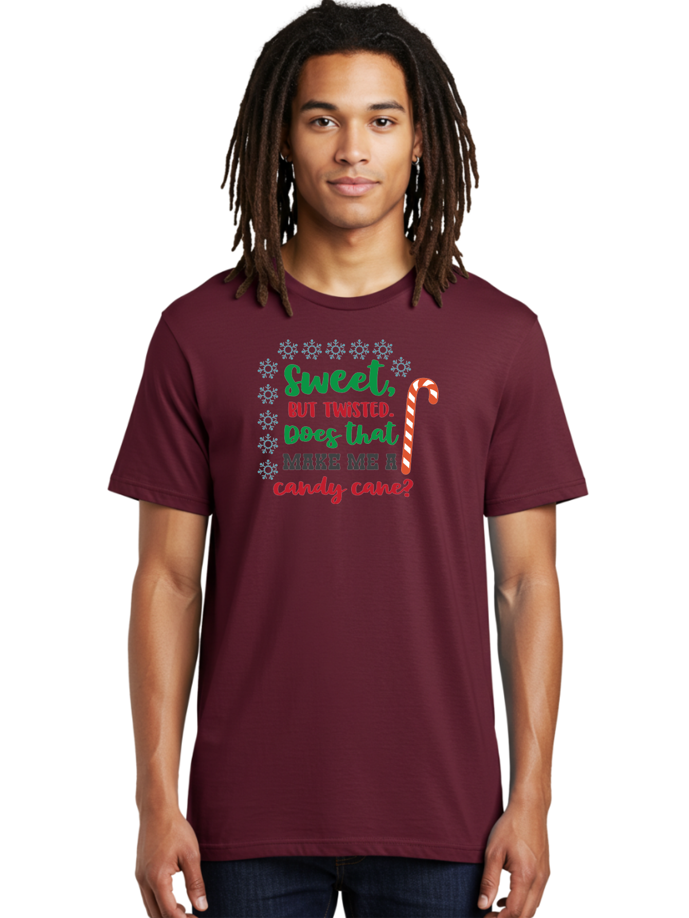 Sweet-But-Twisted Men'S Graphic Tee, 100% Cotton, Comfortable Casual Summer Wear, Machine Washable, Funny Candy Cane Quote, Sweet Treats, Christmas Candy, Candy Cane Humor, Holiday Humor, Christmas Puns, Festive Quotes Aad215 26