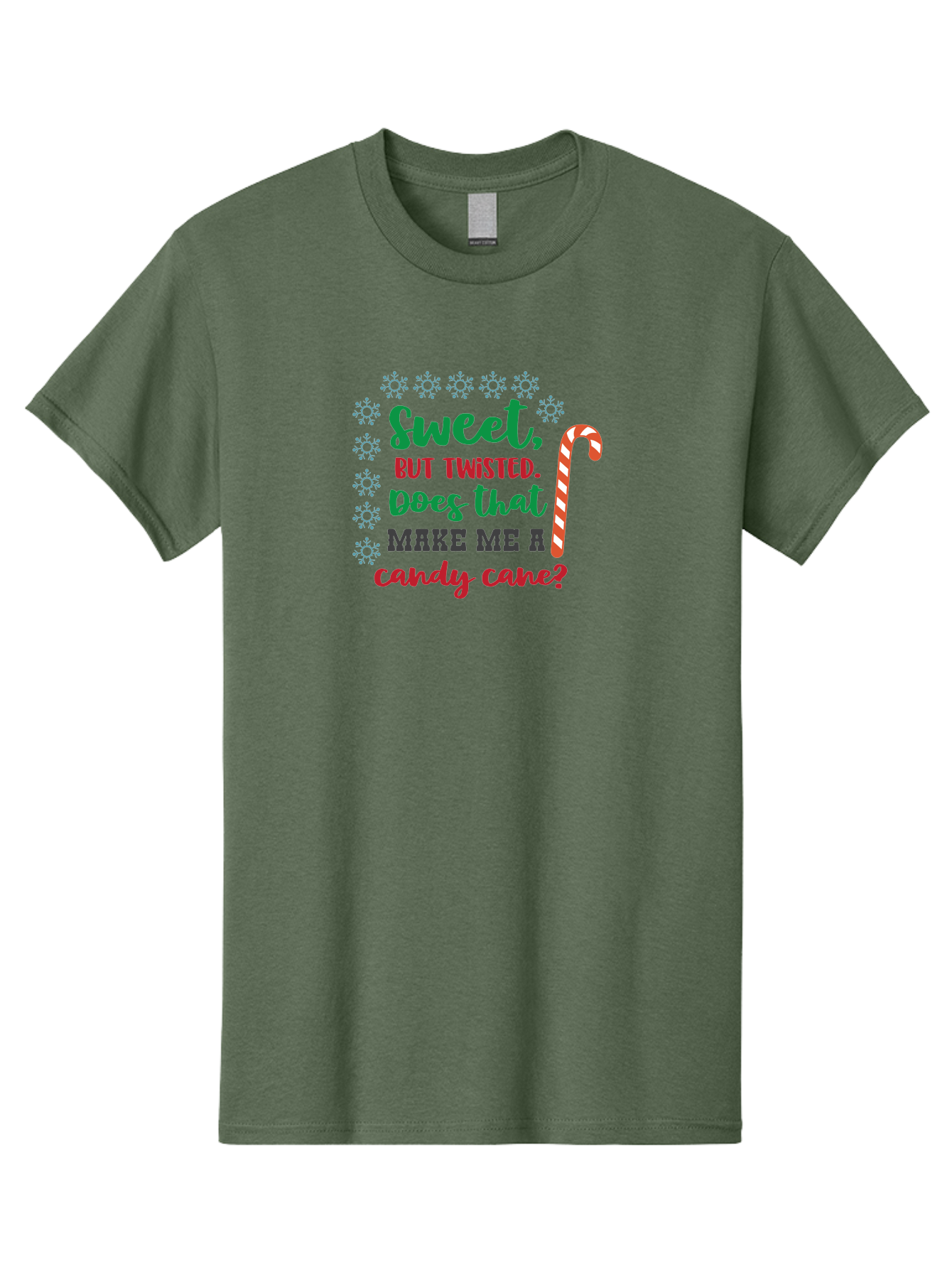 Sweet-But-Twisted Men'S Graphic Tee, 100% Cotton, Comfortable Casual Summer Wear, Machine Washable, Funny Candy Cane Quote, Sweet Treats, Christmas Candy, Candy Cane Humor, Holiday Humor, Christmas Puns, Festive Quotes Aad215 7