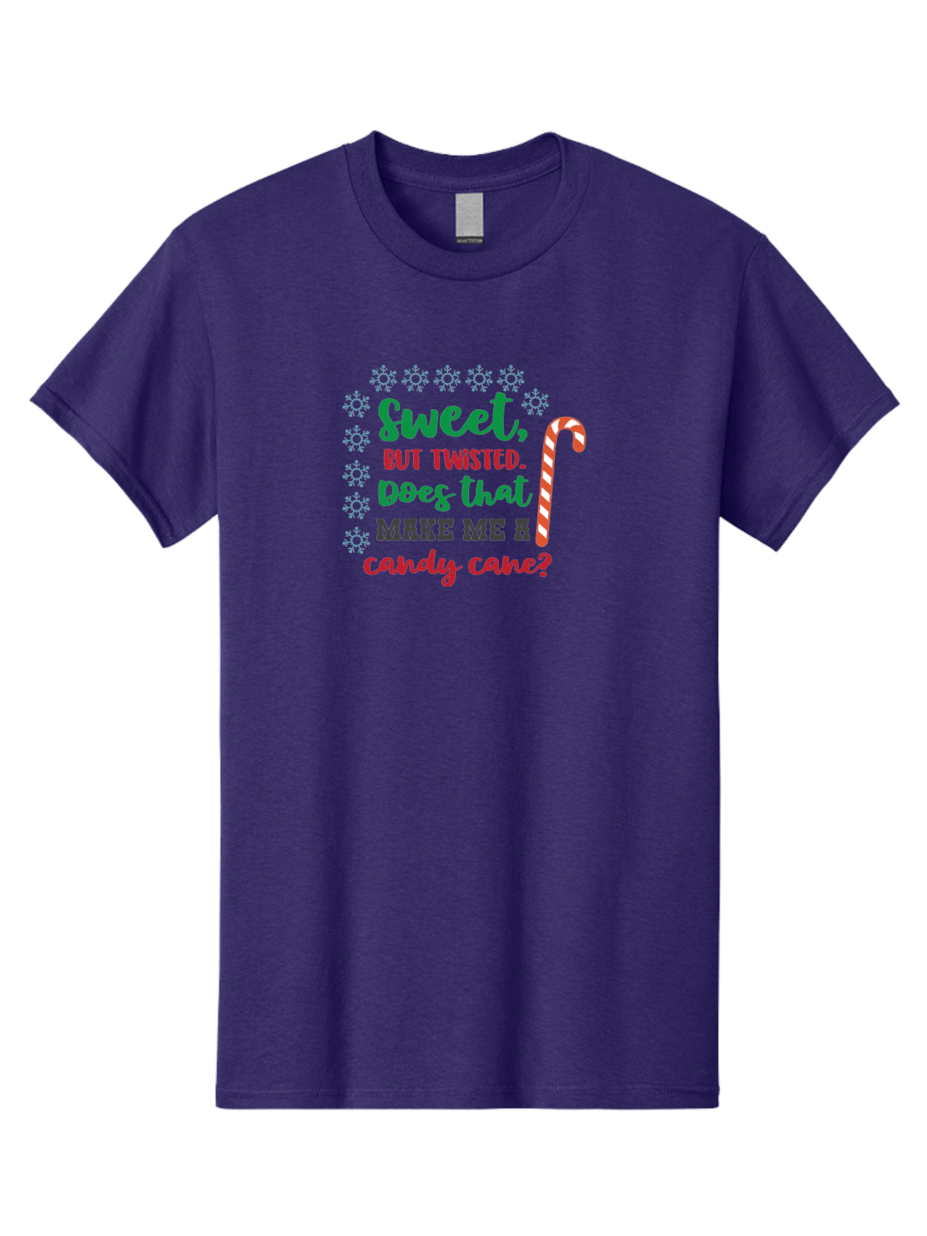 Sweet-But-Twisted Men'S Graphic Tee, 100% Cotton, Comfortable Casual Summer Wear, Machine Washable, Funny Candy Cane Quote, Sweet Treats, Christmas Candy, Candy Cane Humor, Holiday Humor, Christmas Puns, Festive Quotes Aad215 17