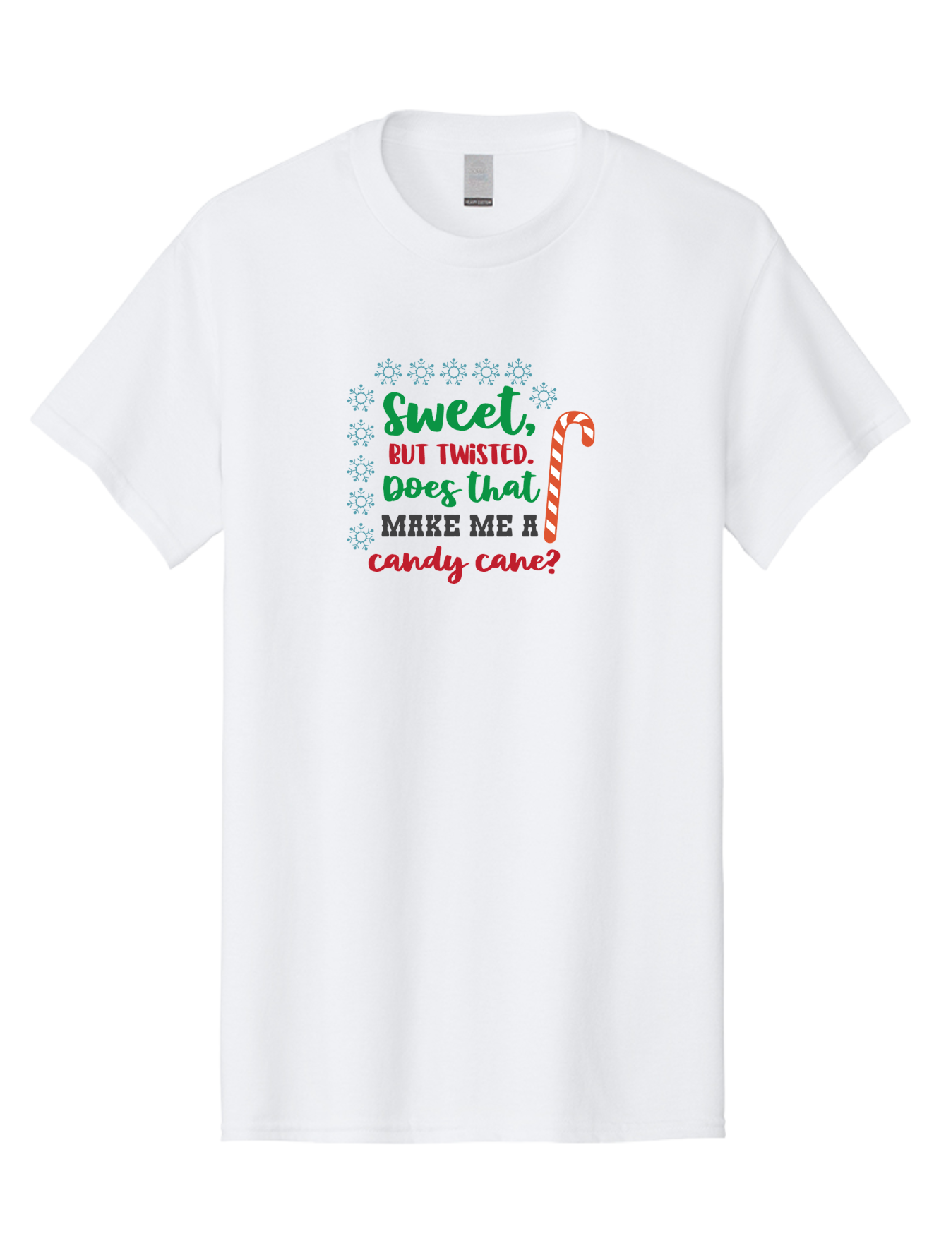 Sweet-But-Twisted Men'S Graphic Tee, 100% Cotton, Comfortable Casual Summer Wear, Machine Washable, Funny Candy Cane Quote, Sweet Treats, Christmas Candy, Candy Cane Humor, Holiday Humor, Christmas Puns, Festive Quotes Aad215 23