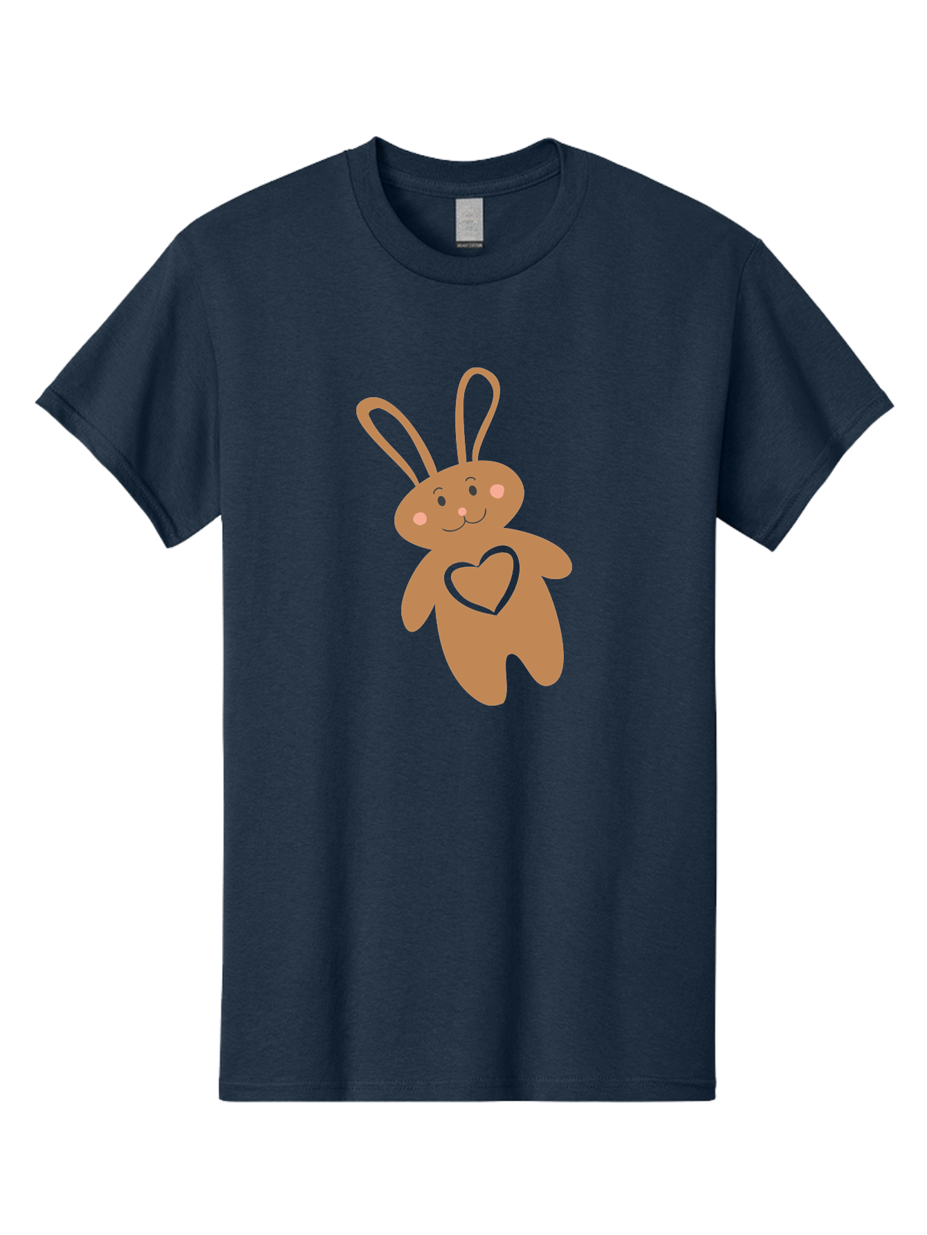 Teddy-Bunny Men'S Graphic Tee, 100% Cotton, Comfortable Casual Summer Wear, Machine Washable, Teddy Bear, Bunny, Heart, Cute, Cartoon, Digital Art, Nursery, Kawaii, Love, Friendship, Adorable Aad226 15