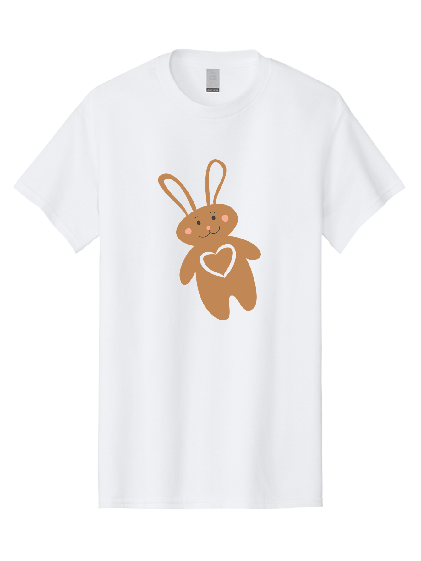 Teddy-Bunny Men'S Graphic Tee, 100% Cotton, Comfortable Casual Summer Wear, Machine Washable, Teddy Bear, Bunny, Heart, Cute, Cartoon, Digital Art, Nursery, Kawaii, Love, Friendship, Adorable Aad226 23