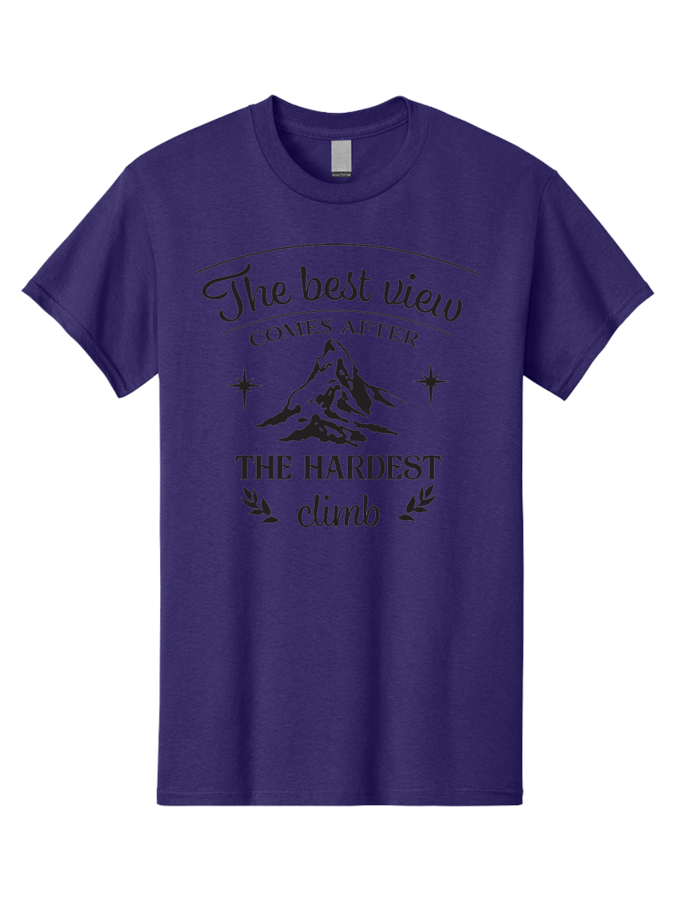 The-Best-View-Comes-After-The-Hardest-Climb Men'S Graphic Tee, 100% Cotton, Comfortable Casual Summer Wear, Machine Washable, Motivational Quote, Inspirational Message, Mountain Climbing, Perseverance, Success, Achievement, Fitness, Wellness Aad230 29