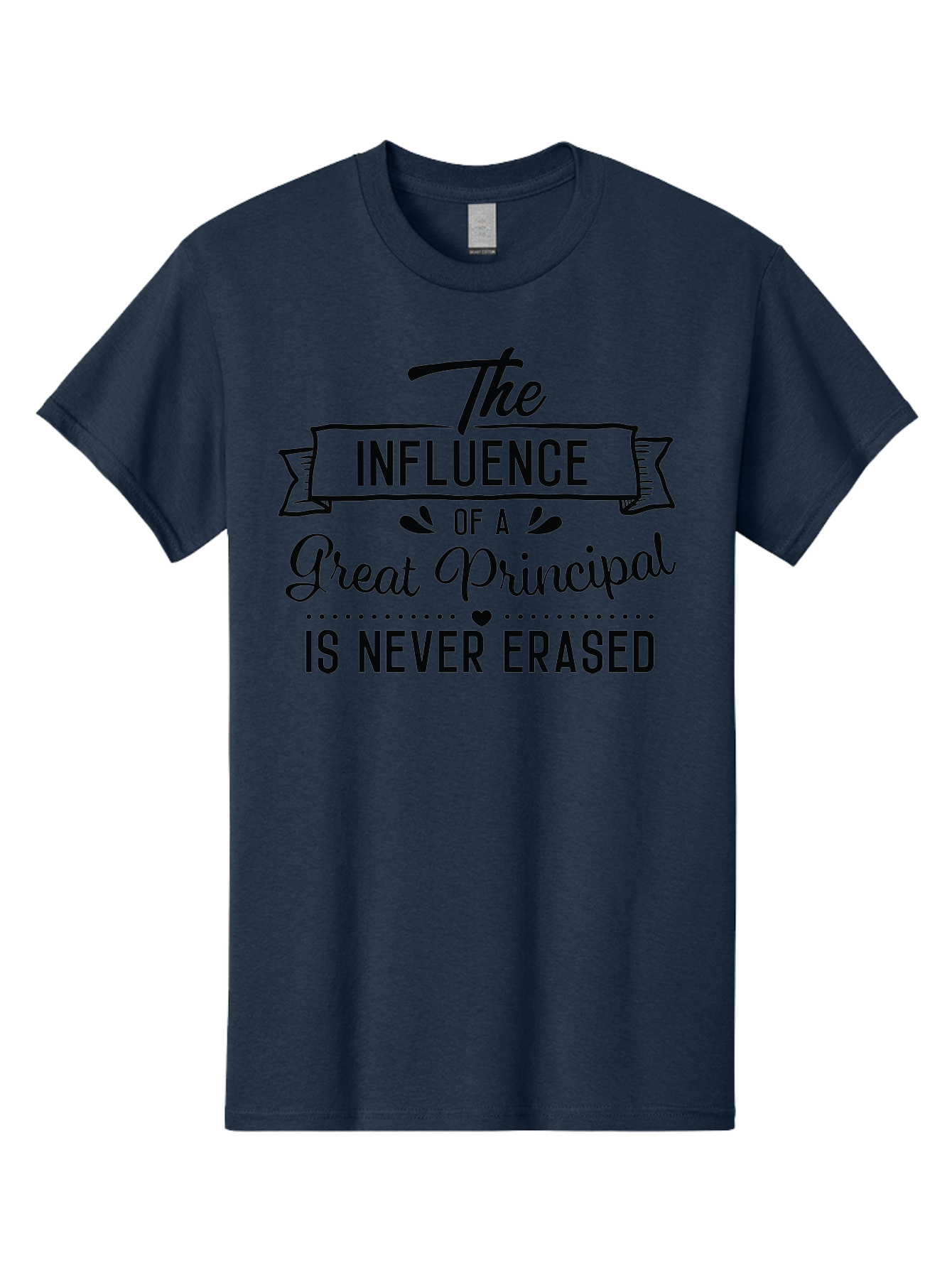 The-Influence-Of-A-Great-Principal Men'S Graphic Tee, 100% Cotton, Comfortable Casual Summer Wear, Machine Washable, School Principal Appreciation, Leadership Inspiration, Educational Influence, Motivational Quote, Teacher Appreciation, Aad234 5