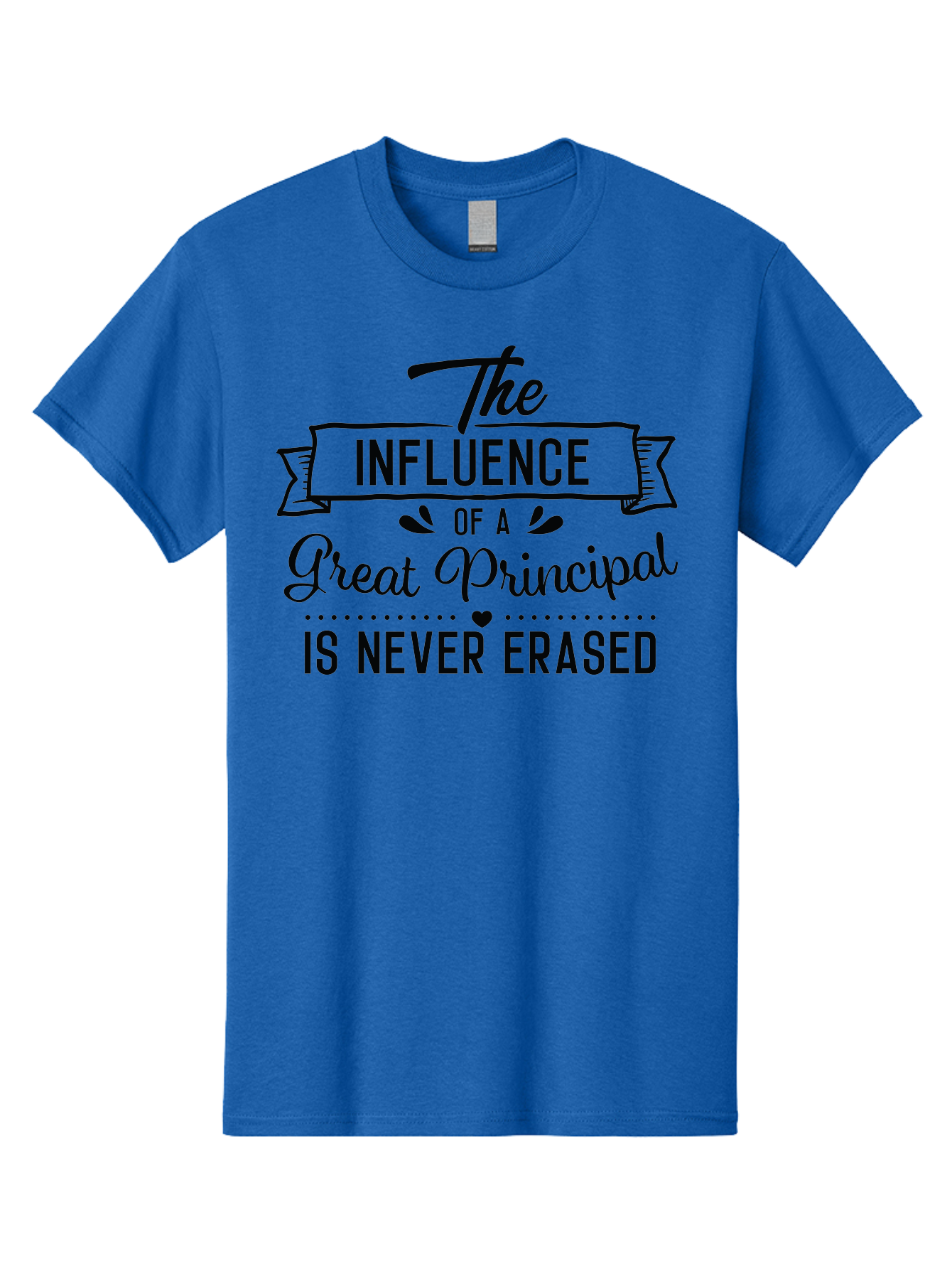 The-Influence-Of-A-Great-Principal Men'S Graphic Tee, 100% Cotton, Comfortable Casual Summer Wear, Machine Washable, School Principal Appreciation, Leadership Inspiration, Educational Influence, Motivational Quote, Teacher Appreciation, Aad234 7