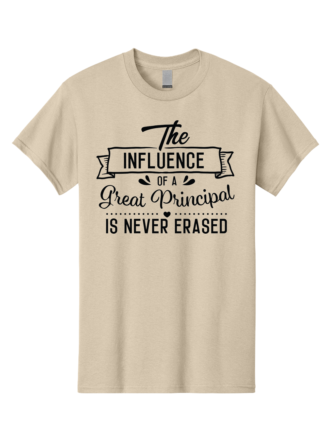 The-Influence-Of-A-Great-Principal Men'S Graphic Tee, 100% Cotton, Comfortable Casual Summer Wear, Machine Washable, School Principal Appreciation, Leadership Inspiration, Educational Influence, Motivational Quote, Teacher Appreciation, Aad234 15