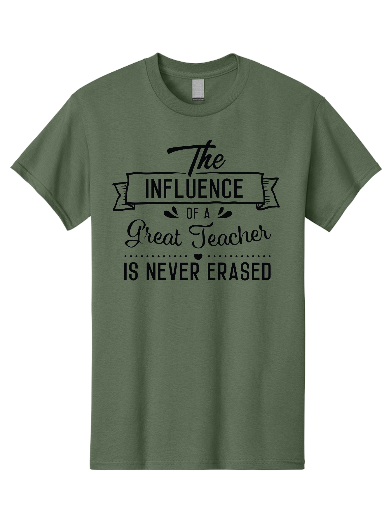 The-Influence-Of-A-Great-Teacher Men'S Graphic Tee, 100% Cotton, Comfortable Casual Summer Wear, Machine Washable, Inspirational Quote, Teacher Appreciation, Educational Motivation, Teaching Influence, Great Teacher, Motivational Phrase, Aad235 9