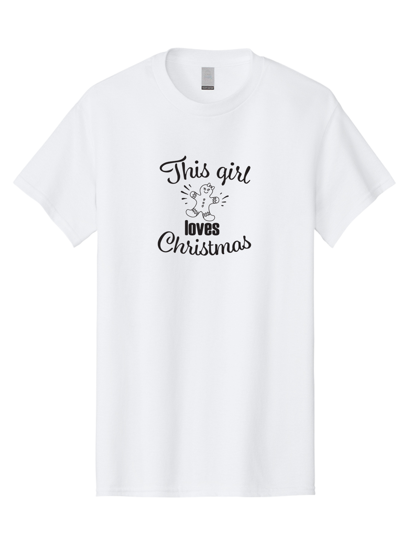 This-Girl-Loves-Christmas Men'S Graphic Tee, 100% Cotton, Comfortable Casual Summer Wear, Machine Washable, Gingerbread Man, Christmas Love, Festive Design, Holiday Cheer, Winter Wonderland, Sweet Treats, Joyful Girl Aad243 15