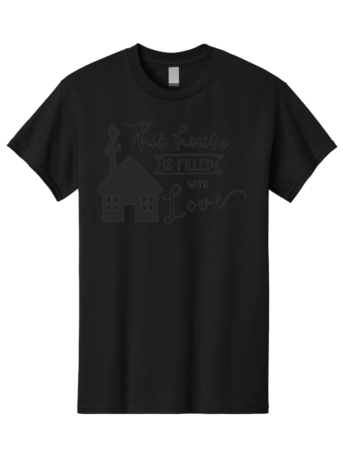 This-House-Is-Filled-With-Love Men'S Graphic Tee, 100% Cotton, Comfortable Casual Summer Wear, Machine Washable, Love-Filled Home, Family Values, Home Sweet Home, Heartwarming Quotes, Cozy Atmosphere, Loving Sentiment, Home Decor Inspiration Aad245 7