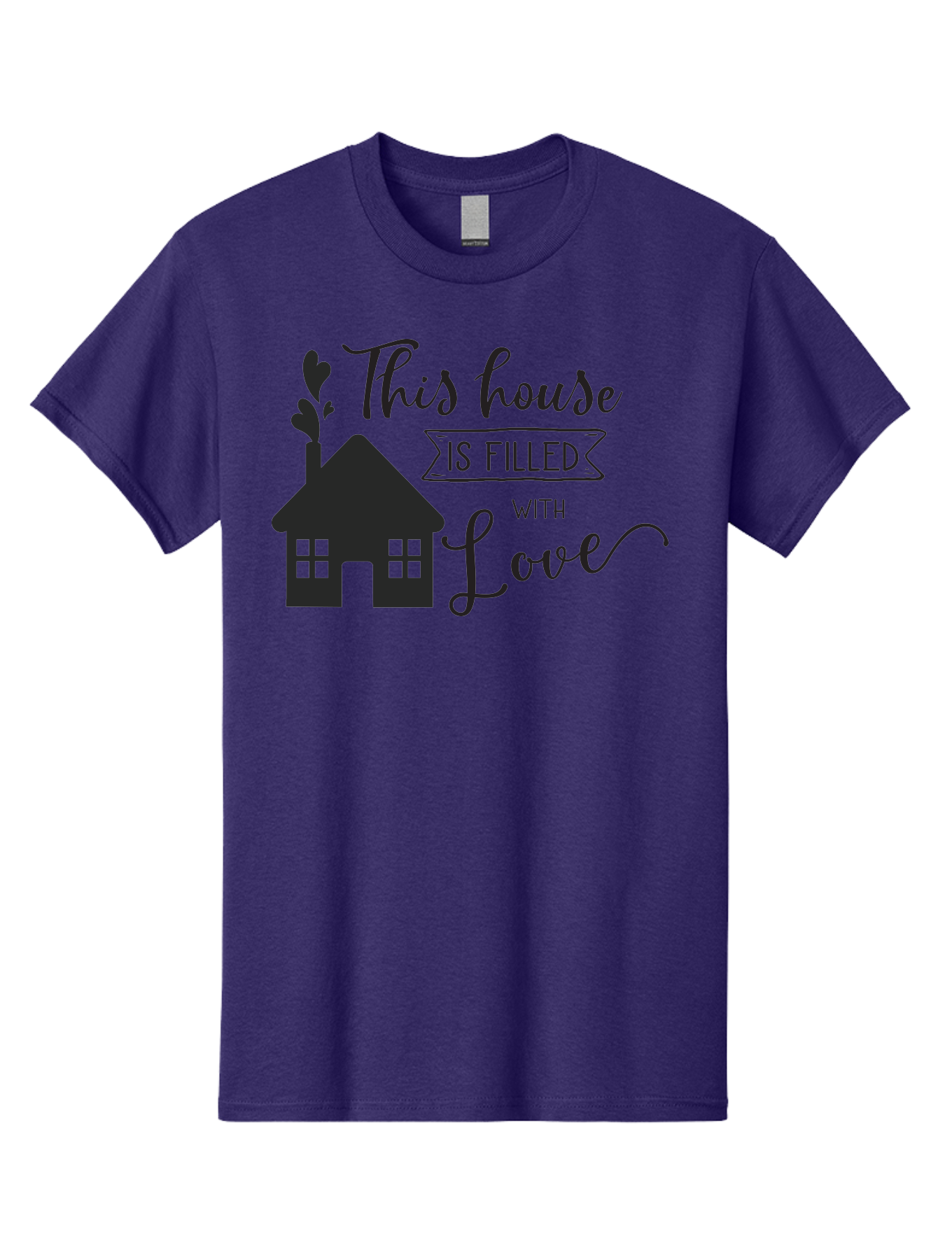 This-House-Is-Filled-With-Love Men'S Graphic Tee, 100% Cotton, Comfortable Casual Summer Wear, Machine Washable, Love-Filled Home, Family Values, Home Sweet Home, Heartwarming Quotes, Cozy Atmosphere, Loving Sentiment, Home Decor Inspiration Aad245 29
