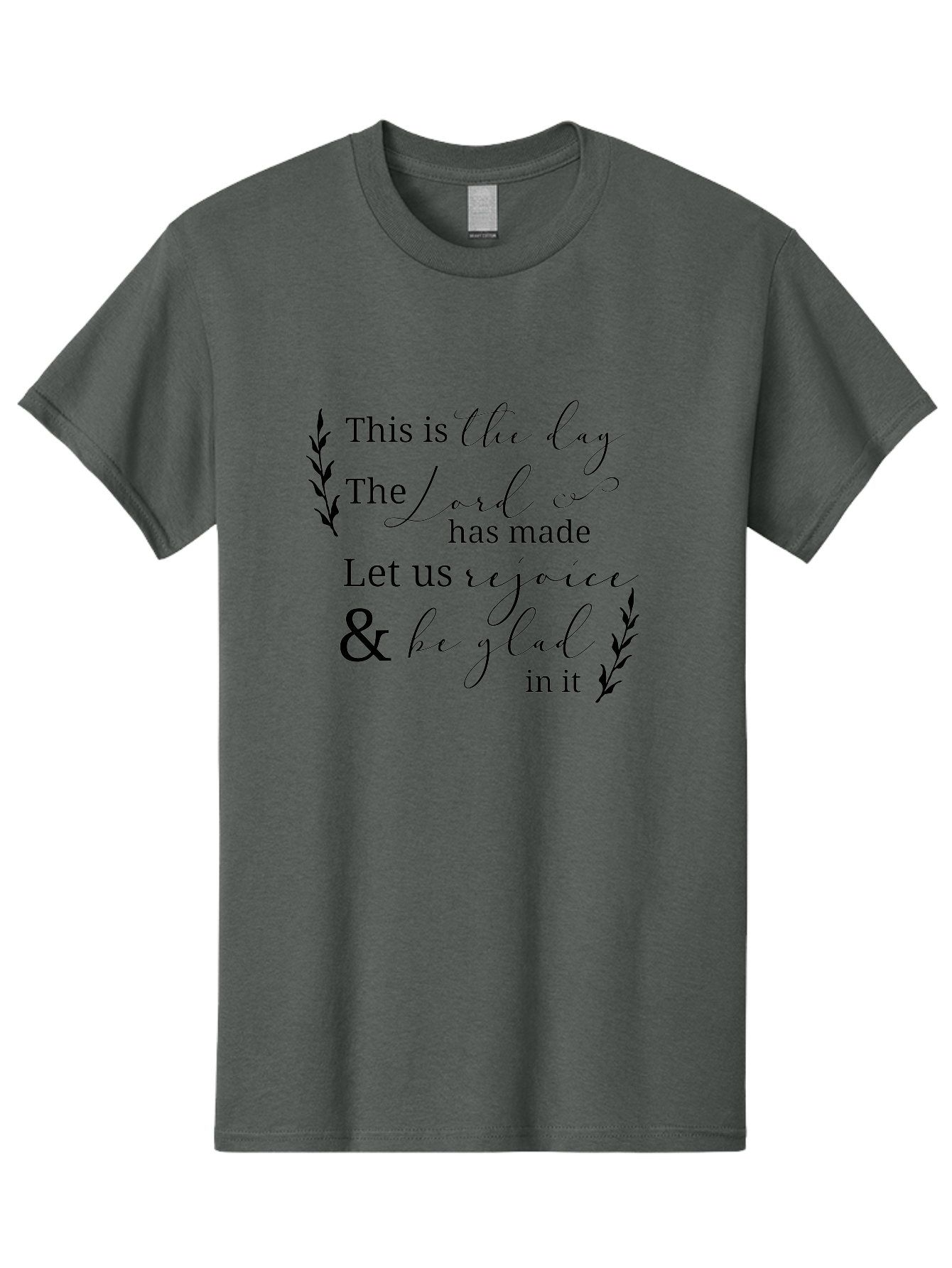 This-Is-The-Day Men'S Graphic Tee, 100% Cotton, Comfortable Casual Summer Wear, Machine Washable, Inspirational Quote, Bible Verse, Rejoice, Glad, Day Of Joy, Positivity, Faith, Scripture, Motivation, Uplifting, Spiritual Growth Aad249 3