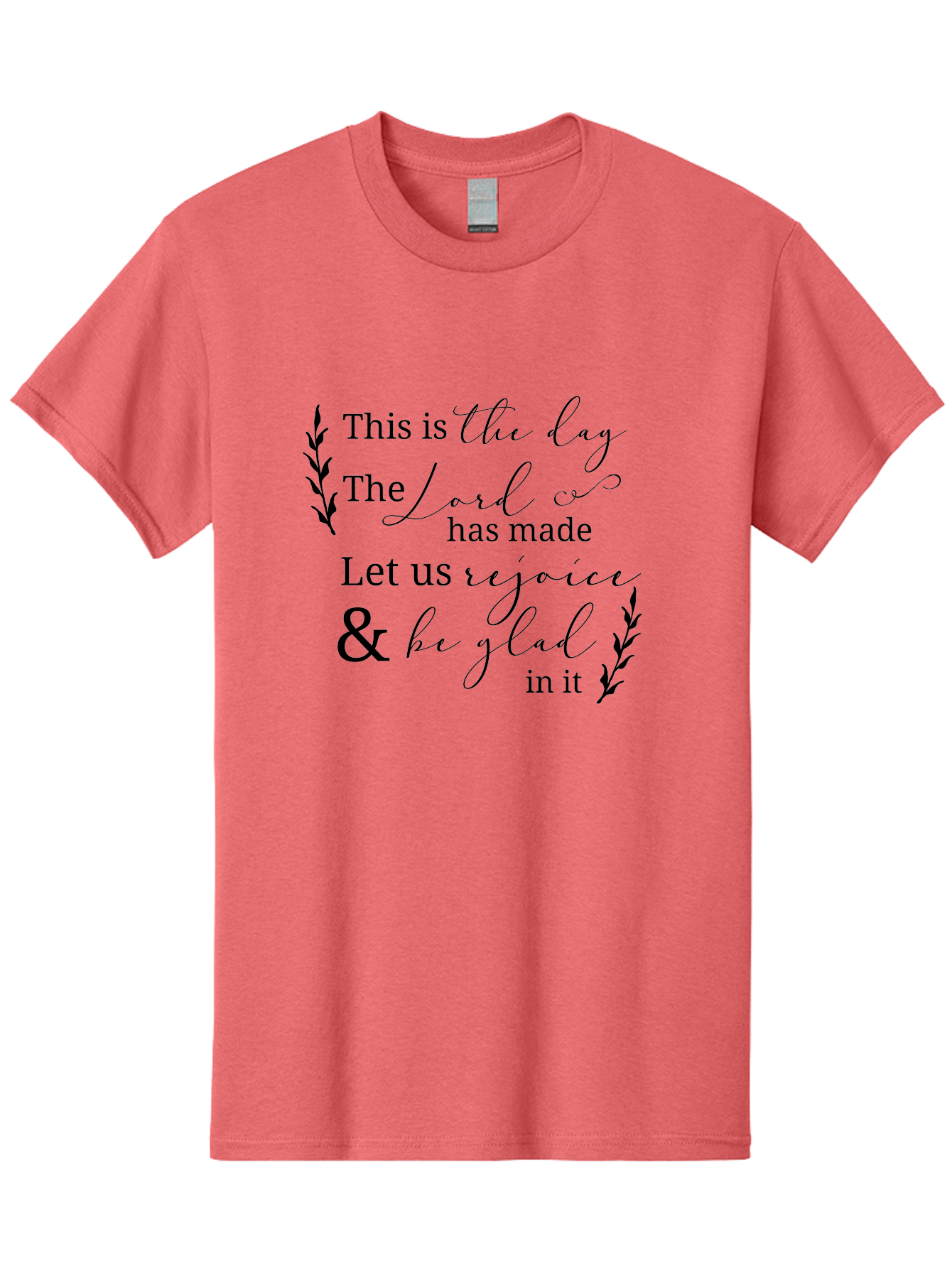 This-Is-The-Day Men'S Graphic Tee, 100% Cotton, Comfortable Casual Summer Wear, Machine Washable, Inspirational Quote, Bible Verse, Rejoice, Glad, Day Of Joy, Positivity, Faith, Scripture, Motivation, Uplifting, Spiritual Growth Aad249 15