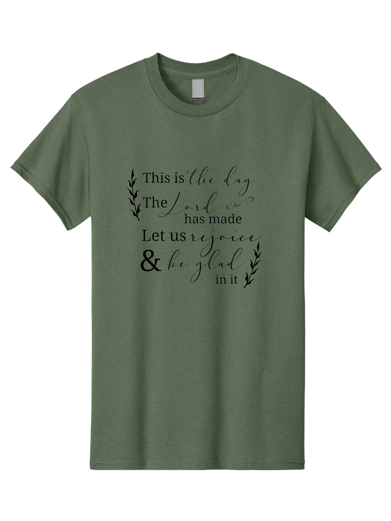 This-Is-The-Day Men'S Graphic Tee, 100% Cotton, Comfortable Casual Summer Wear, Machine Washable, Inspirational Quote, Bible Verse, Rejoice, Glad, Day Of Joy, Positivity, Faith, Scripture, Motivation, Uplifting, Spiritual Growth Aad249 9