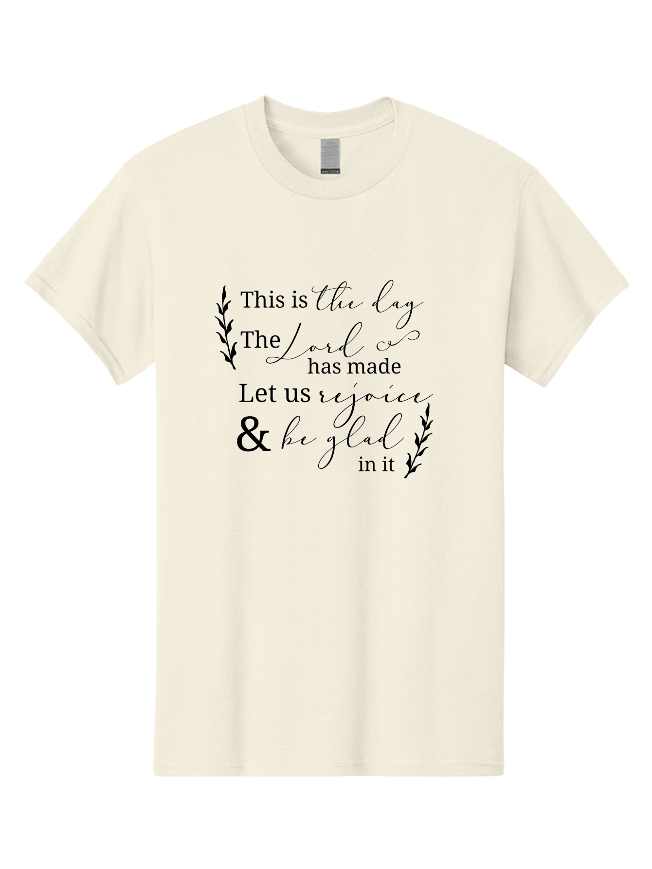 This-Is-The-Day Men'S Graphic Tee, 100% Cotton, Comfortable Casual Summer Wear, Machine Washable, Inspirational Quote, Bible Verse, Rejoice, Glad, Day Of Joy, Positivity, Faith, Scripture, Motivation, Uplifting, Spiritual Growth Aad249 29