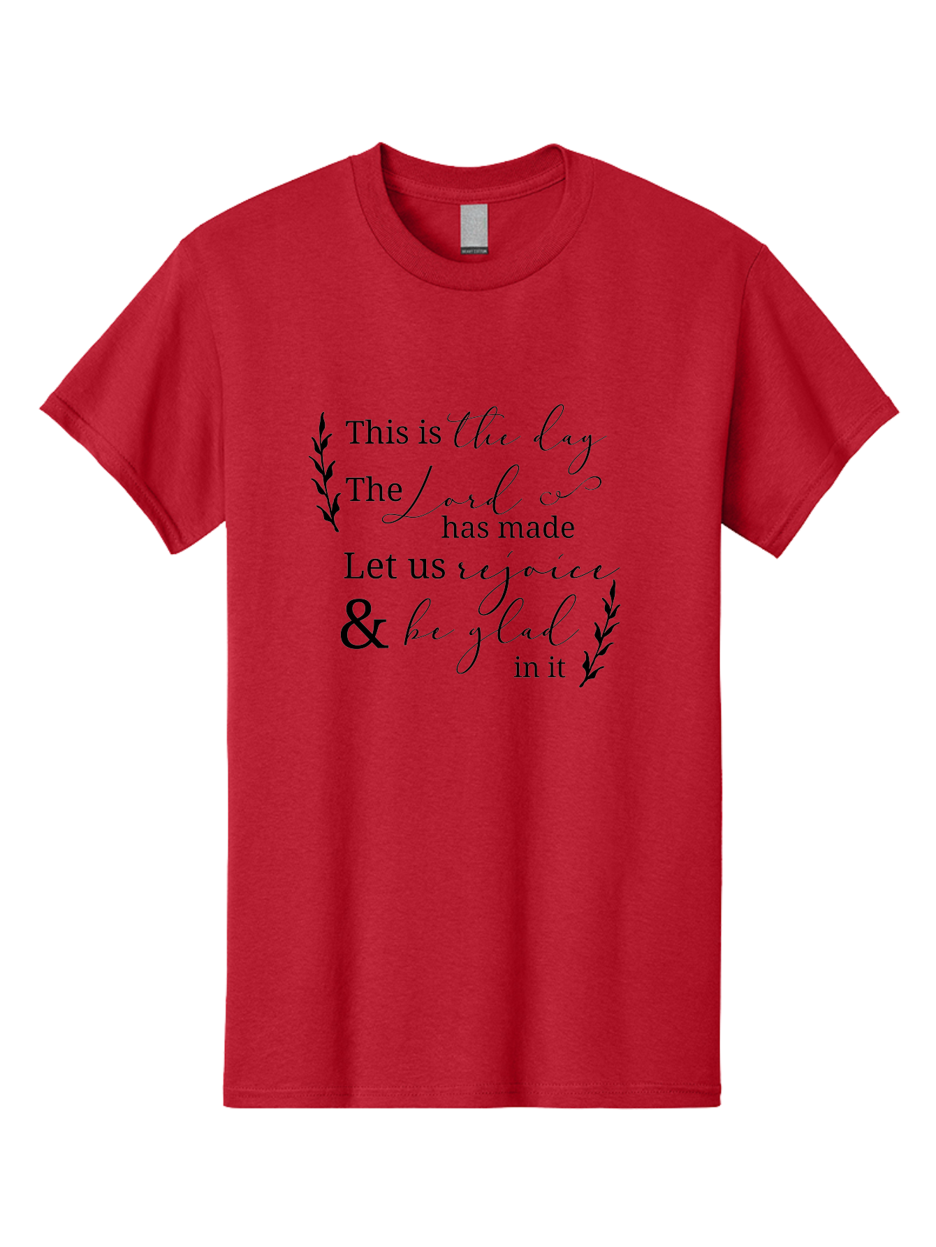 This-Is-The-Day Men'S Graphic Tee, 100% Cotton, Comfortable Casual Summer Wear, Machine Washable, Inspirational Quote, Bible Verse, Rejoice, Glad, Day Of Joy, Positivity, Faith, Scripture, Motivation, Uplifting, Spiritual Growth Aad249 17
