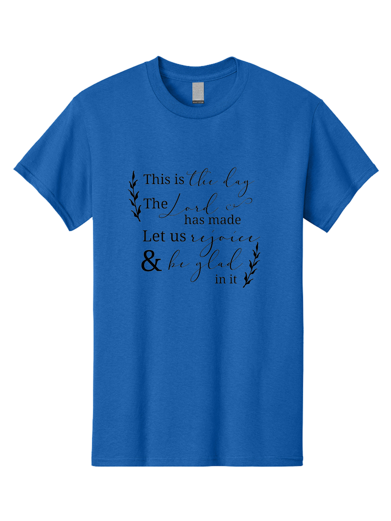 This-Is-The-Day Men'S Graphic Tee, 100% Cotton, Comfortable Casual Summer Wear, Machine Washable, Inspirational Quote, Bible Verse, Rejoice, Glad, Day Of Joy, Positivity, Faith, Scripture, Motivation, Uplifting, Spiritual Growth Aad249 13