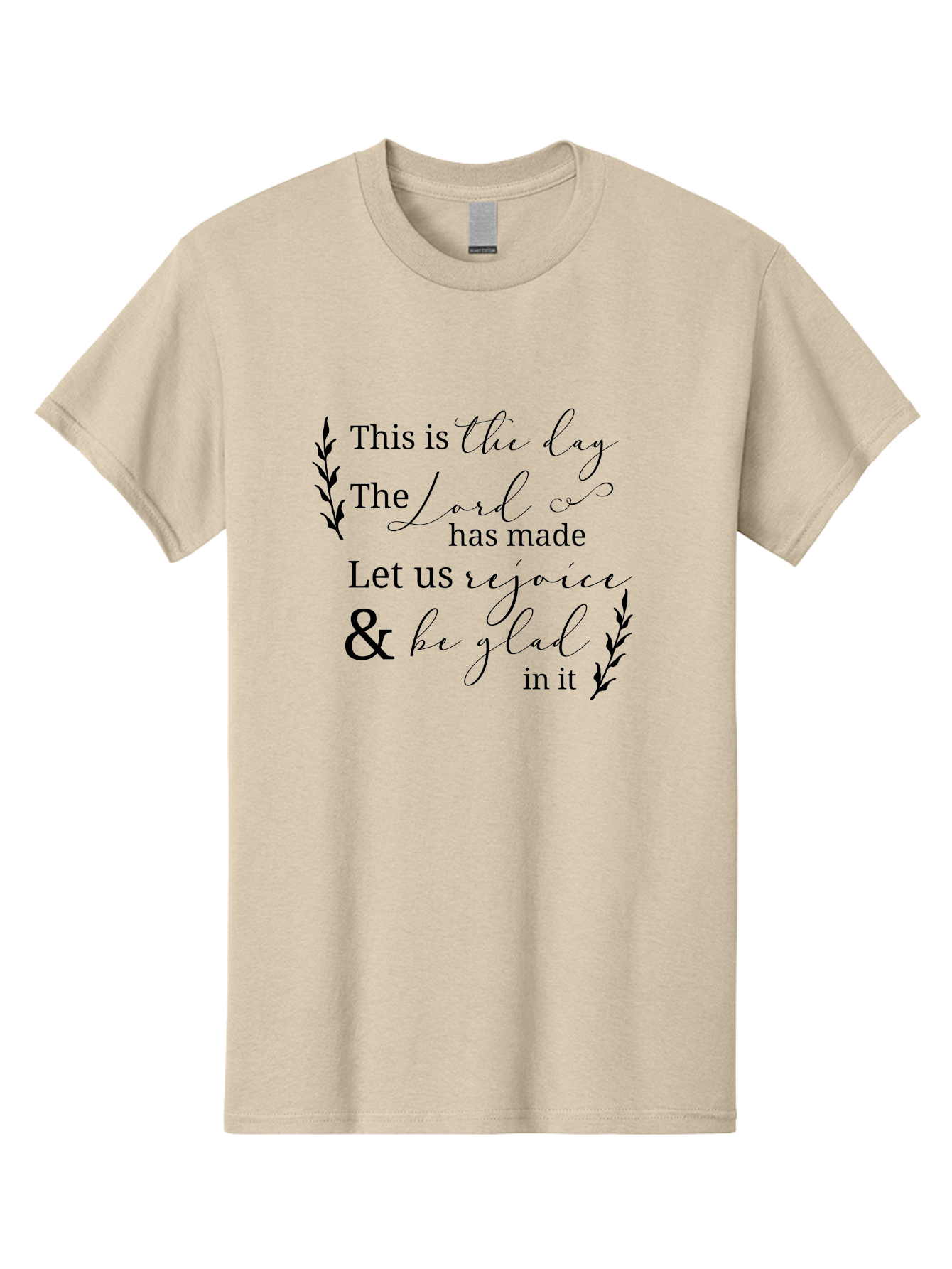 This-Is-The-Day Men'S Graphic Tee, 100% Cotton, Comfortable Casual Summer Wear, Machine Washable, Inspirational Quote, Bible Verse, Rejoice, Glad, Day Of Joy, Positivity, Faith, Scripture, Motivation, Uplifting, Spiritual Growth Aad249 5