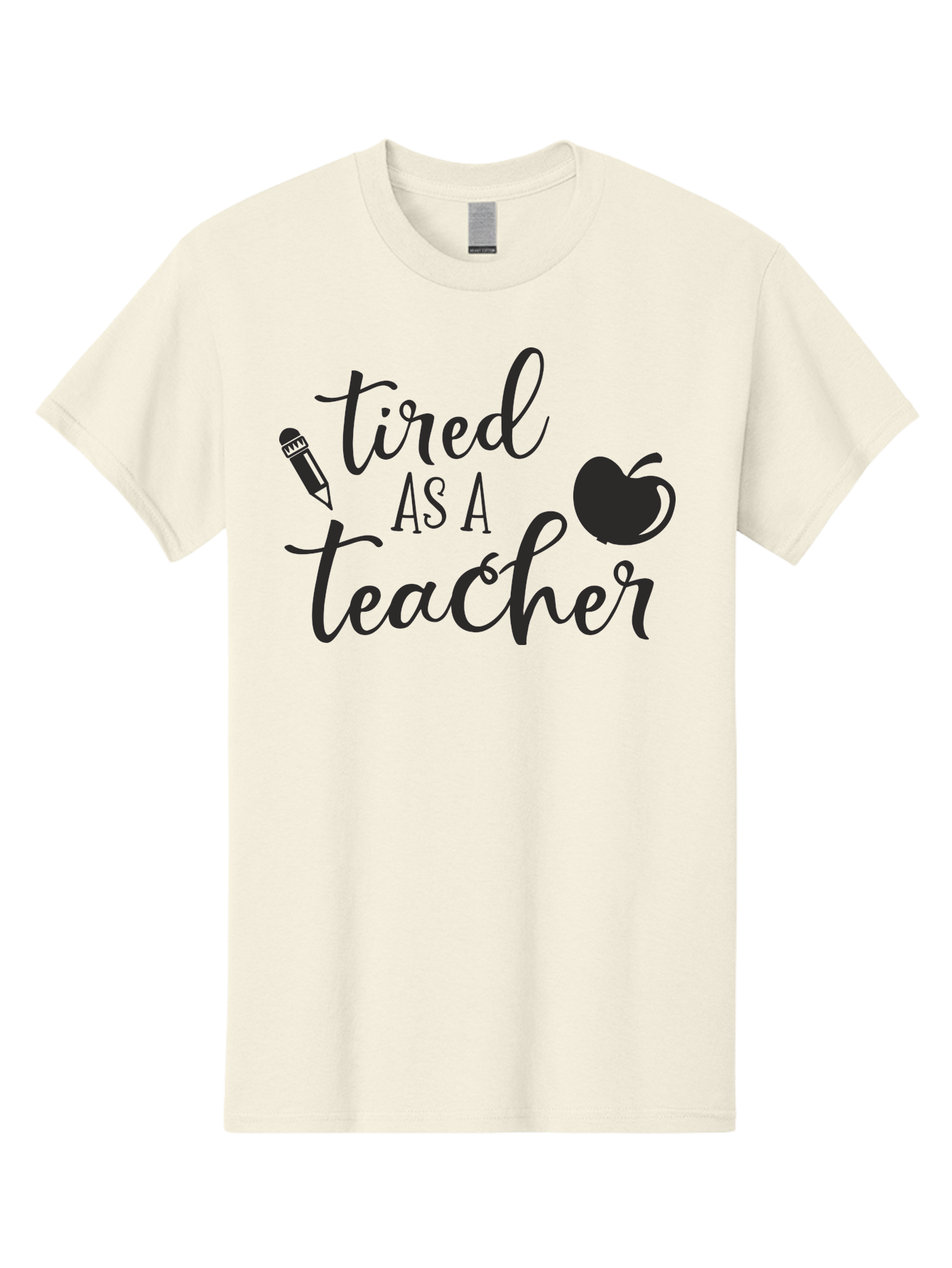 Tired-As-A-Teacher Men'S Graphic Tee, 100% Cotton, Comfortable Casual Summer Wear, Machine Washable, Tired As A Teacher, Teacher Quote, Funny Teacher Quote, Teacher Humor, Teacher Quotes, Apple, Pencil, Teacher Life Aad259 19