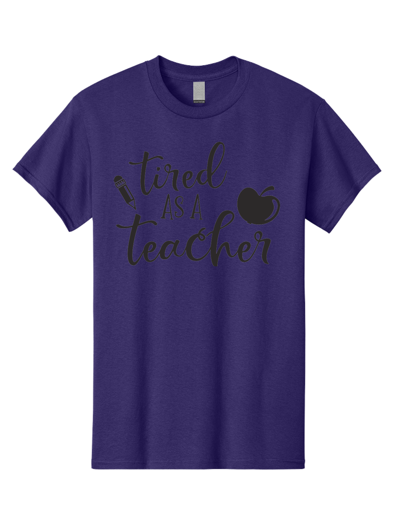 Tired-As-A-Teacher Men'S Graphic Tee, 100% Cotton, Comfortable Casual Summer Wear, Machine Washable, Tired As A Teacher, Teacher Quote, Funny Teacher Quote, Teacher Humor, Teacher Quotes, Apple, Pencil, Teacher Life Aad259 21