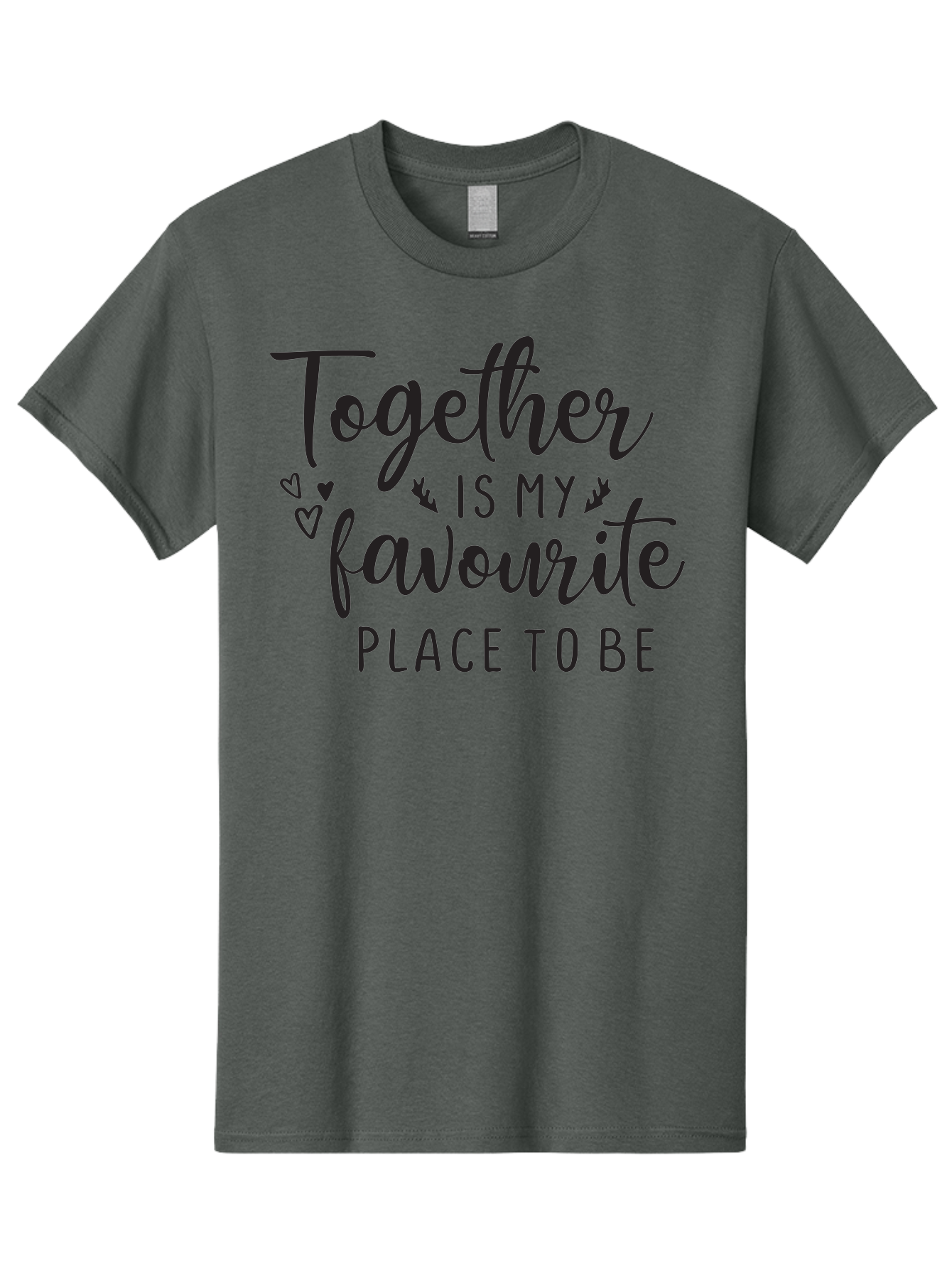 Together-Is-My-Favourite-Place-To-Be Men'S Graphic Tee, 100% Cotton, Comfortable Casual Summer Wear, Machine Washable, Together Forever, Love Quotes, Couple Goals, Romantic Quotes, Heartwarming Phrases, Togetherness, Relationship Quotes, Aad265 29