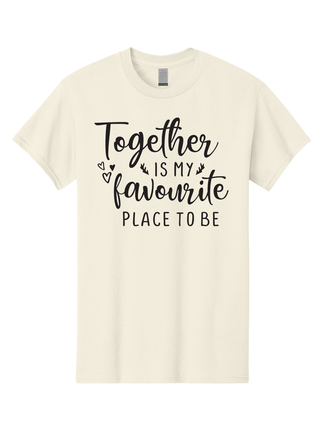 Together-Is-My-Favourite-Place-To-Be Men'S Graphic Tee, 100% Cotton, Comfortable Casual Summer Wear, Machine Washable, Together Forever, Love Quotes, Couple Goals, Romantic Quotes, Heartwarming Phrases, Togetherness, Relationship Quotes, Aad265 1