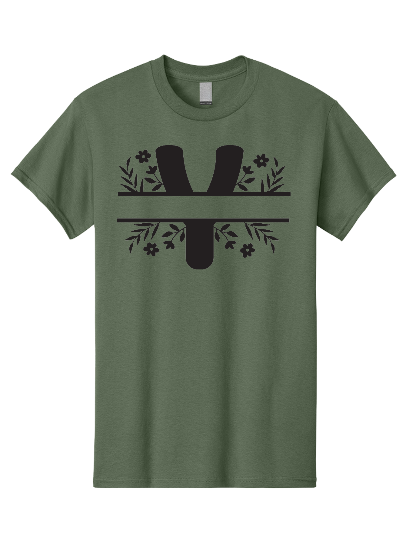 W-2 Men'S Graphic Tee, 100% Cotton, Comfortable Casual Summer Wear, Machine Washable, Stylized W Logo, Black Silhouettes, Floral Elements, Decorative Leaves, Flowers, Bold Typography, Modern Design, Logo Concept Aad282 29