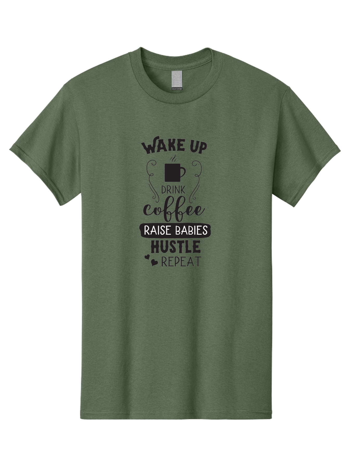 Wake-Up-Drink-Coffee Men'S Graphic Tee, 100% Cotton, Comfortable Casual Summer Wear, Machine Washable, Coffee Quote, Morning Motivation, Parenting Humor, Daily Grind, Coffee Lover, Hustle Culture, Mom Life, Funny Quote, Inspirational Quote Aad285 1