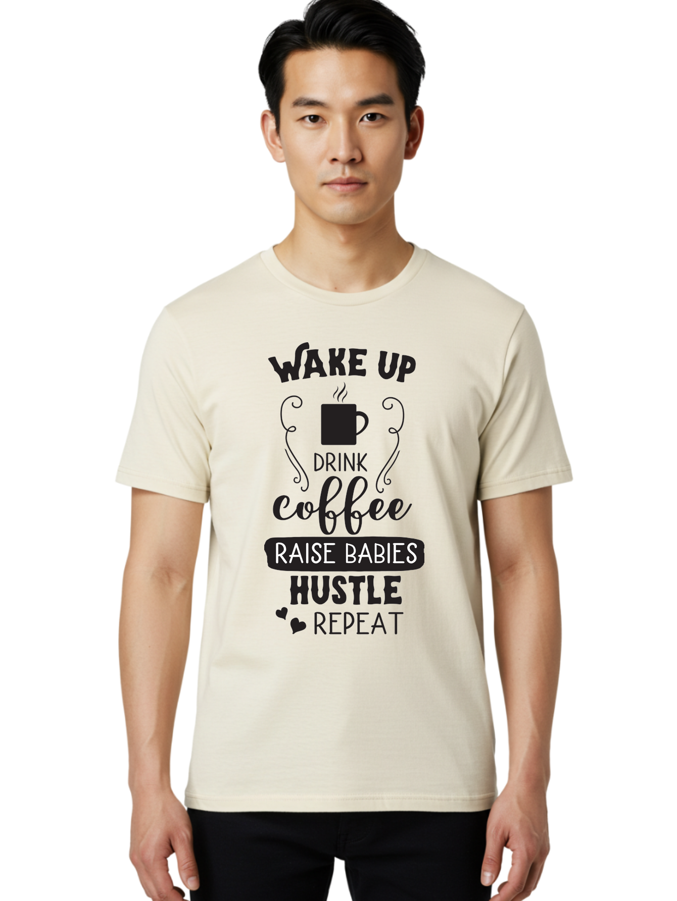 Wake-Up-Drink-Coffee Men'S Graphic Tee, 100% Cotton, Comfortable Casual Summer Wear, Machine Washable, Coffee Quote, Morning Motivation, Parenting Humor, Daily Grind, Coffee Lover, Hustle Culture, Mom Life, Funny Quote, Inspirational Quote Aad285 14