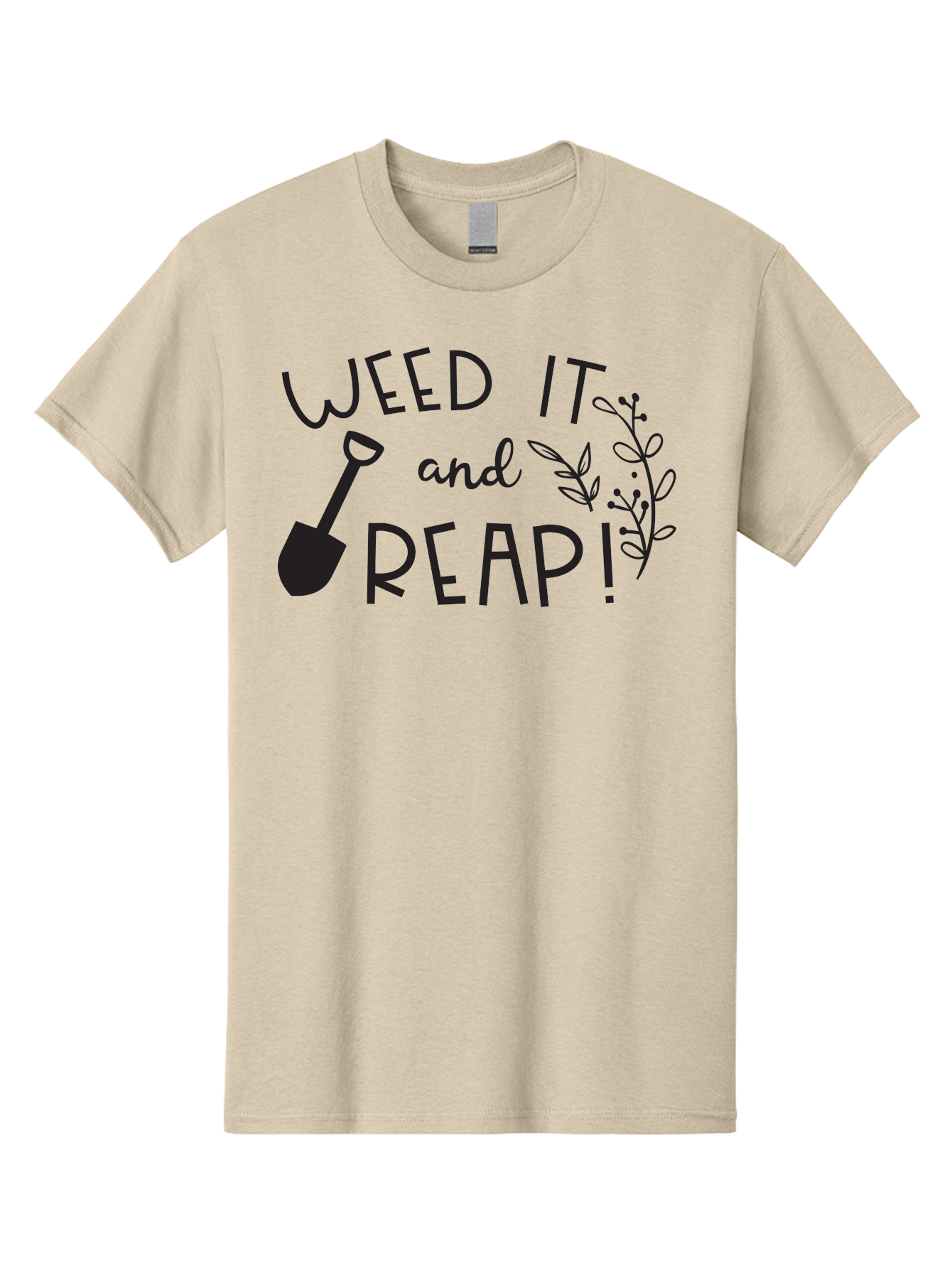 Weed-It-And-Reap Men'S Graphic Tee, 100% Cotton, Comfortable Casual Summer Wear, Machine Washable, Gardening Humor, Weed It And Reap, Funny Gardening Quote, Garden Inspiration, Shovel Illustration, Plant Design, Gardening Puns, Yard Work, Aad294 3