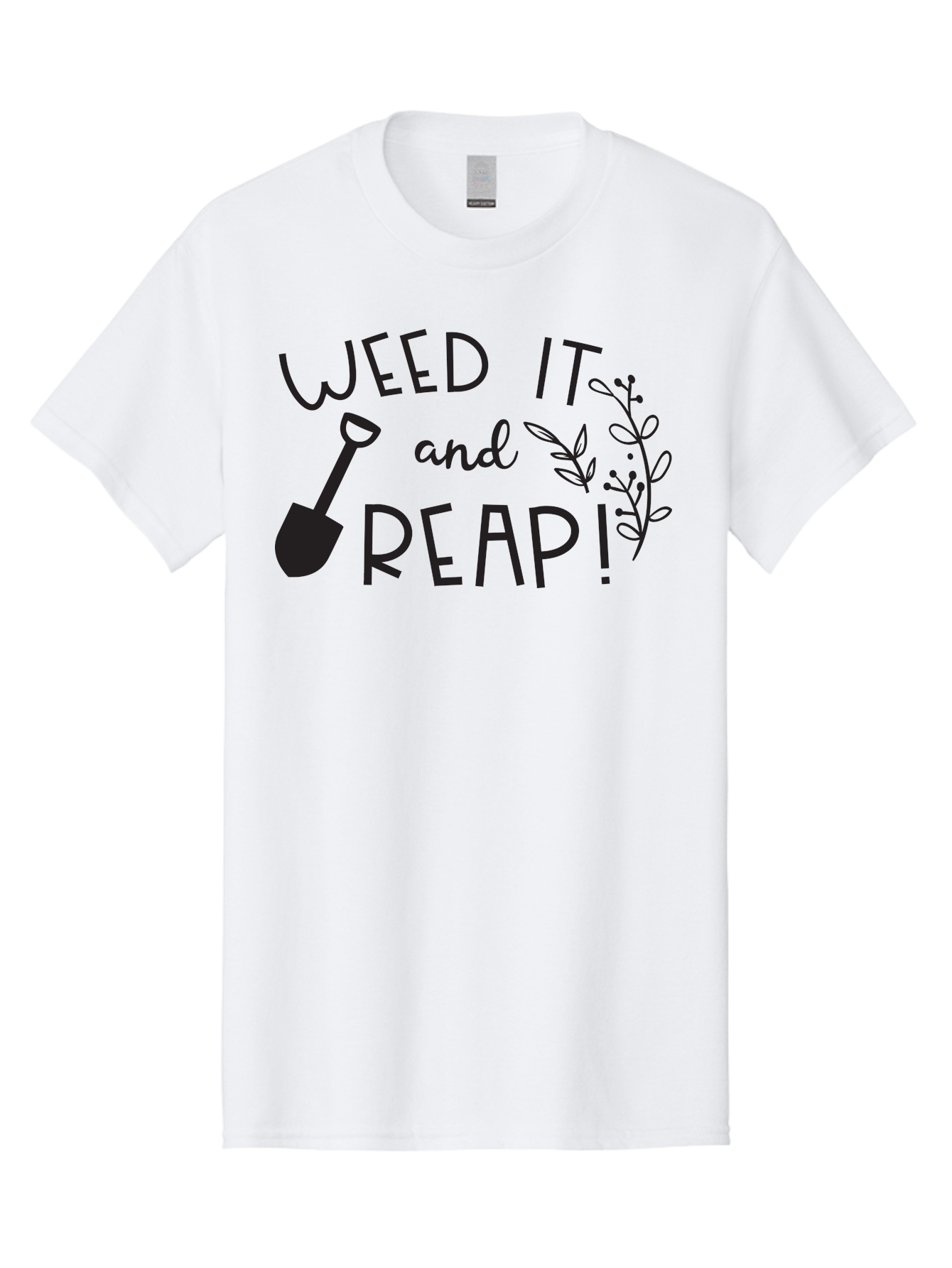 Weed-It-And-Reap Men'S Graphic Tee, 100% Cotton, Comfortable Casual Summer Wear, Machine Washable, Gardening Humor, Weed It And Reap, Funny Gardening Quote, Garden Inspiration, Shovel Illustration, Plant Design, Gardening Puns, Yard Work, Aad294 19
