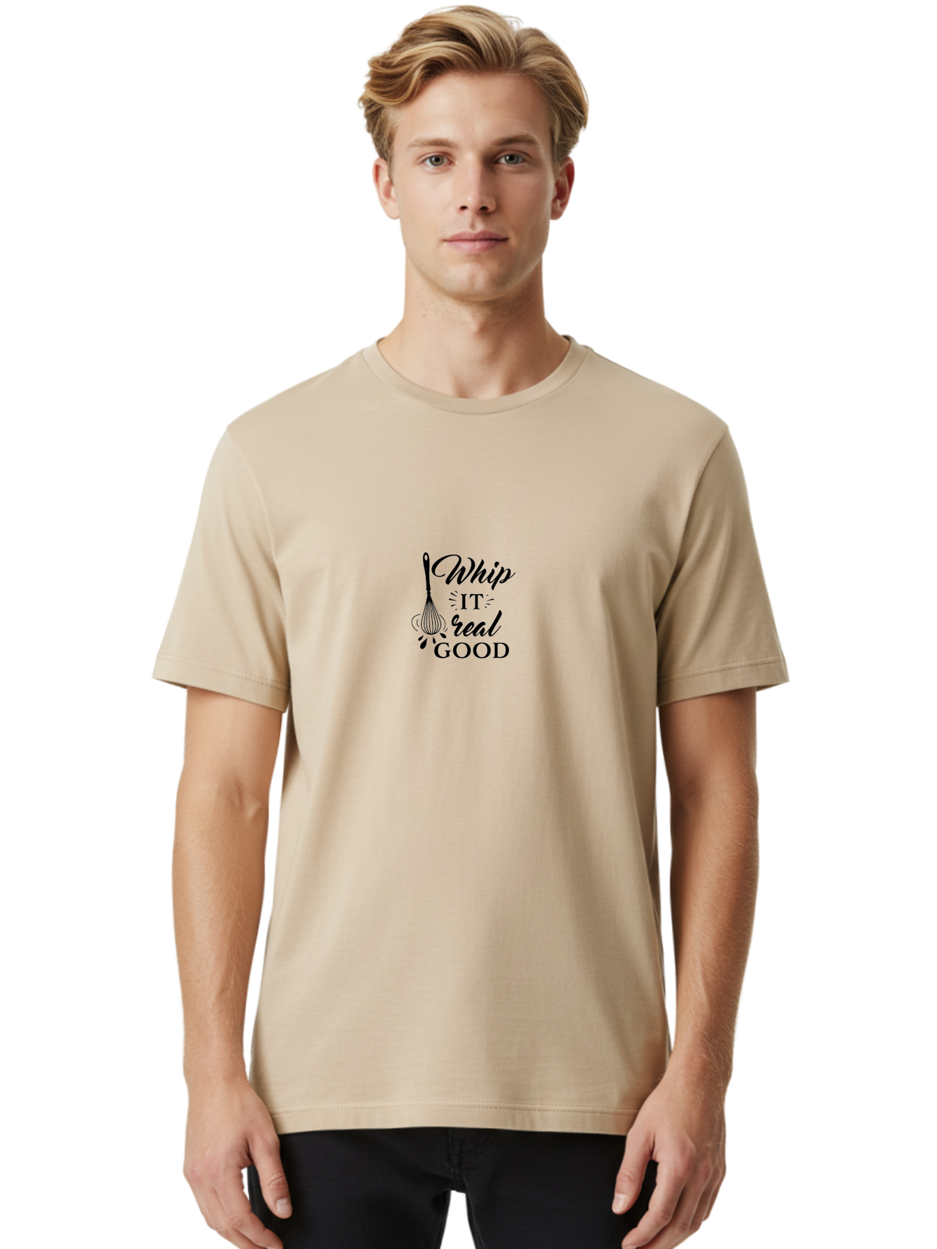 Whip-It-Real-Good Men'S Graphic Tee, 100% Cotton, Comfortable Casual Summer Wear, Machine Washable, Whisk Illustration, Cooking Inspiration, Baking Motivation, Kitchen Decor, Foodie Quote, Culinary Art, Recipe Graphics Aad311 8