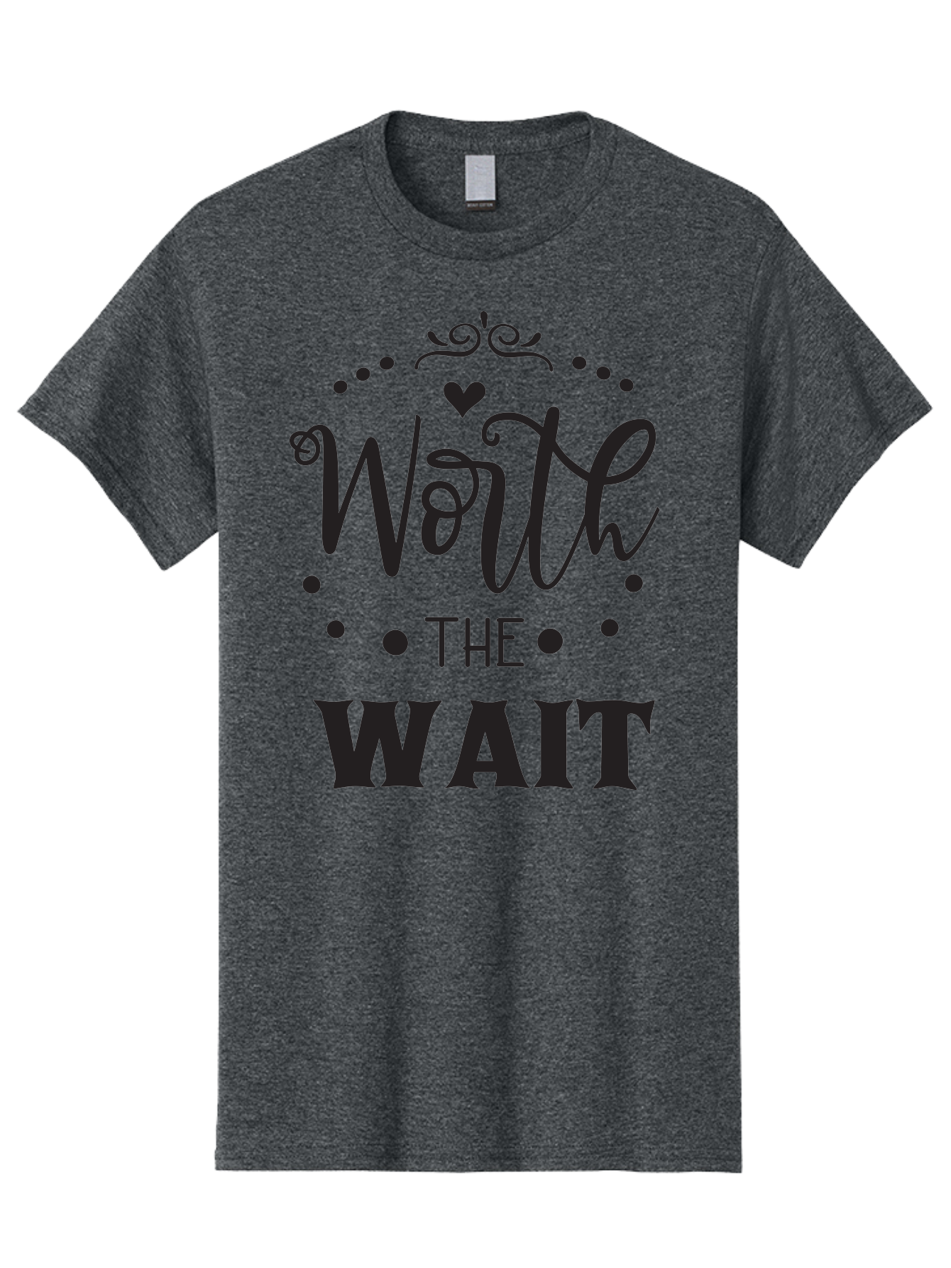 Worth-The-Wait-1 Men'S Graphic Tee, 100% Cotton, Comfortable Casual Summer Wear, Machine Washable, Motivational Quote, Worth The Wait, Inspirational Phrase, Waiting Is Worth It, Patience Is A Virtue, Positive Affirmation, Encouraging Words Aad318 7