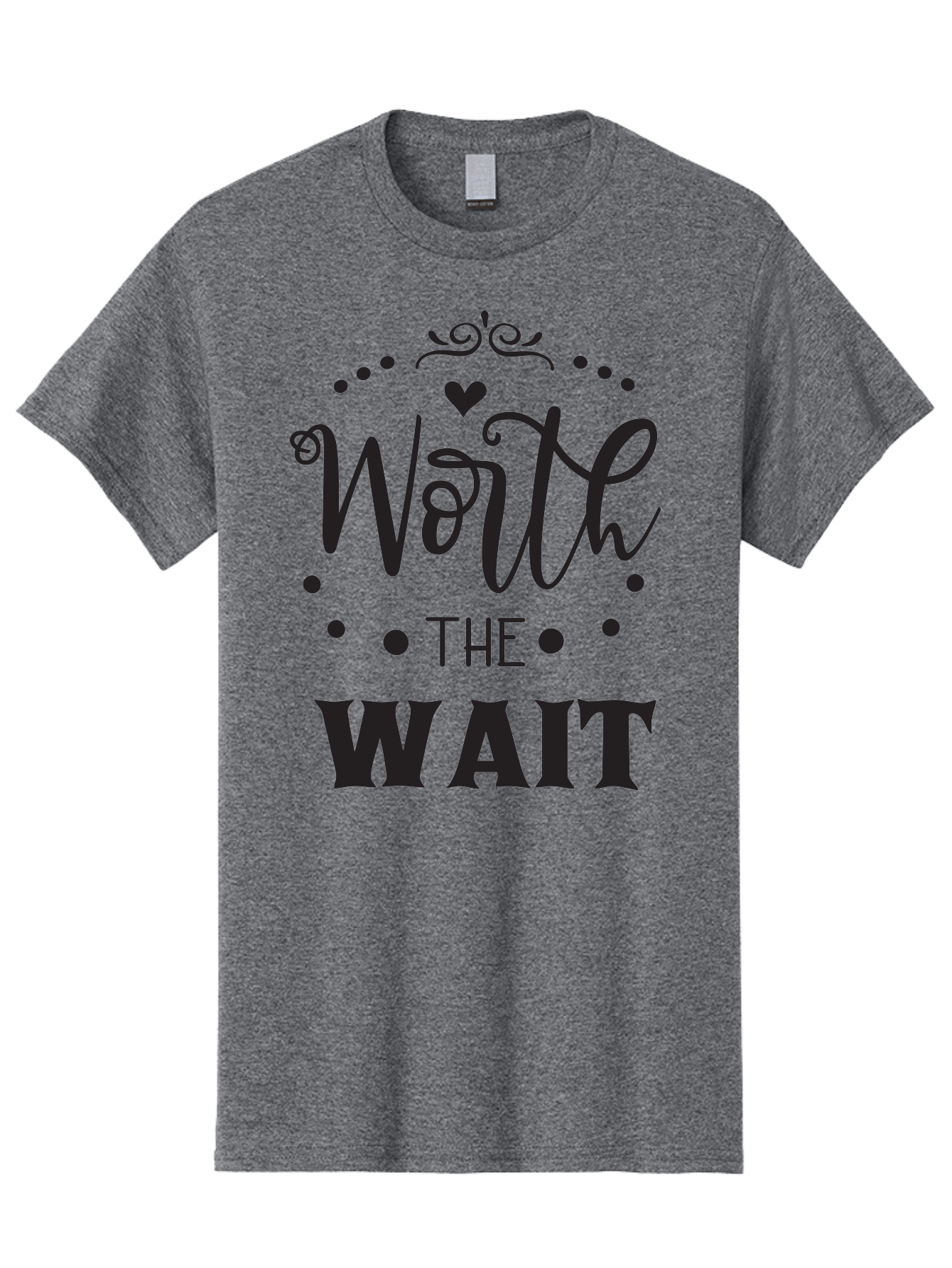 Worth-The-Wait-1 Men'S Graphic Tee, 100% Cotton, Comfortable Casual Summer Wear, Machine Washable, Motivational Quote, Worth The Wait, Inspirational Phrase, Waiting Is Worth It, Patience Is A Virtue, Positive Affirmation, Encouraging Words Aad318 13