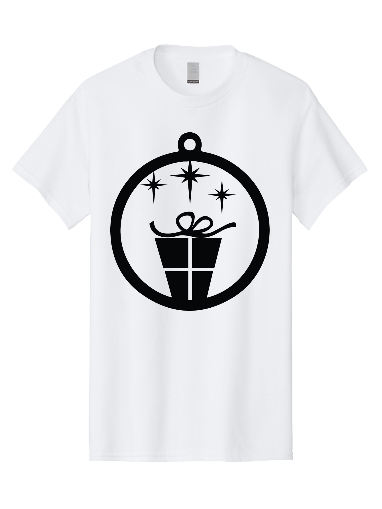 Wrapped-Gift-Ornament Men'S Graphic Tee, 100% Cotton, Comfortable Casual Summer Wear, Machine Washable, Gift Box, Ornament, Stars, Festive Design, Holiday Decoration, Gift Giving, Christmas Symbol, Celebration, Wrapping, Present Aad321 19