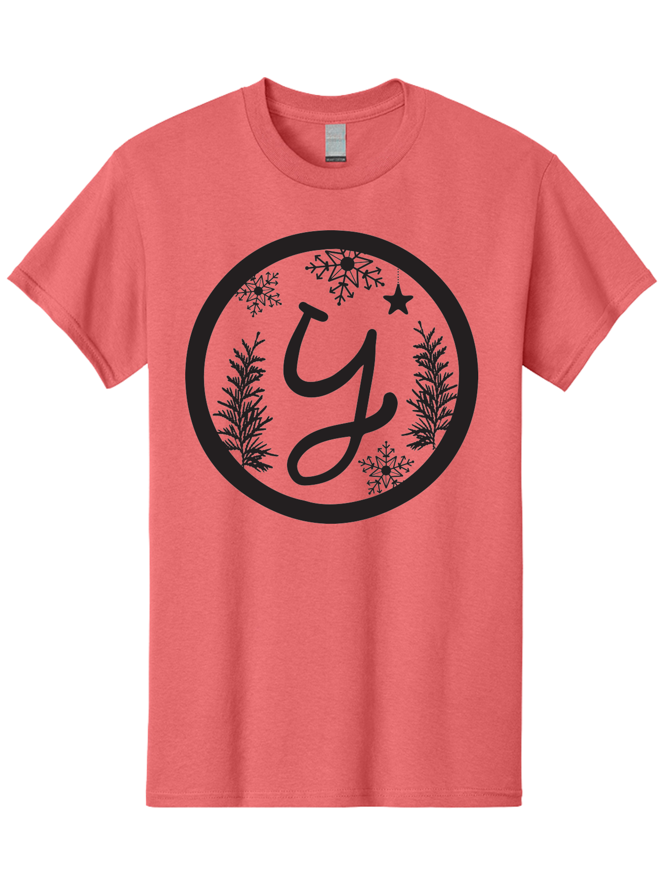 Y Men'S Graphic Tee, 100% Cotton, Comfortable Casual Summer Wear, Machine Washable, Christmas Decoration, Festive Design, Snowflakes, Star, Holiday Theme, Winter Wonderland, Y Logo, Seasonal Graphics, Festive Typography Aad324 27