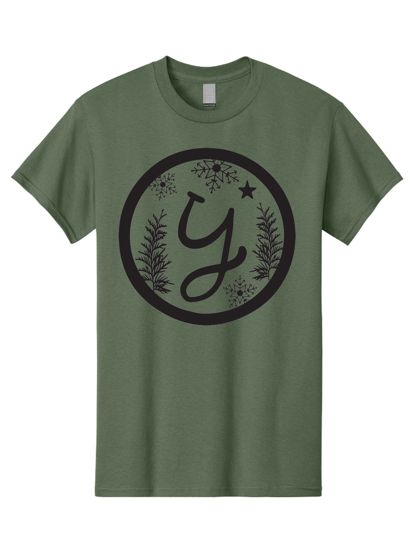 Y Men'S Graphic Tee, 100% Cotton, Comfortable Casual Summer Wear, Machine Washable, Christmas Decoration, Festive Design, Snowflakes, Star, Holiday Theme, Winter Wonderland, Y Logo, Seasonal Graphics, Festive Typography Aad324 17