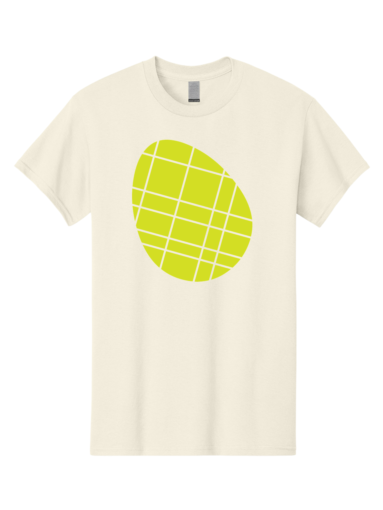 Yellow-Grid Men'S Graphic Tee, 100% Cotton, Comfortable Casual Summer Wear, Machine Washable, Yellow Circle, Grid Pattern, Geometric Shape, Modern Design, Abstract Art, Simple Graphics, Grid Lines, Vibrant Colors Aad326 19