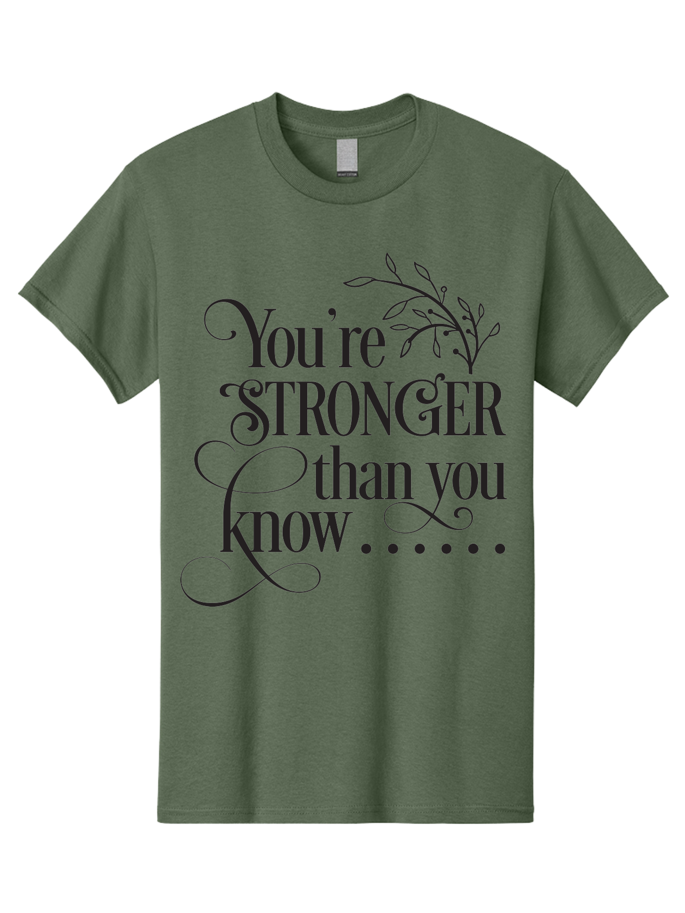 You-Re-Stronger-Than-You-Know Men'S Graphic Tee, 100% Cotton, Comfortable Casual Summer Wear, Machine Washable, Motivational Quote, Inspirational Message, Strength, Positivity, Empowerment, Encouragement, Inner Strength, Self-Improvement Aad347 17