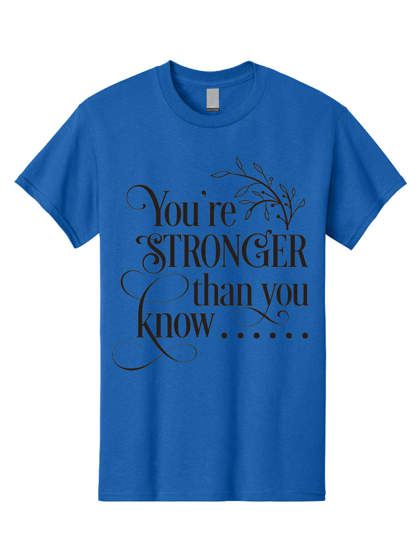 You-Re-Stronger-Than-You-Know Men'S Graphic Tee, 100% Cotton, Comfortable Casual Summer Wear, Machine Washable, Motivational Quote, Inspirational Message, Strength, Positivity, Empowerment, Encouragement, Inner Strength, Self-Improvement Aad347 23