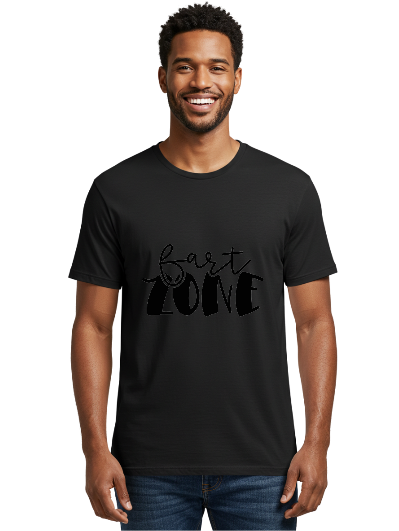 Bart-Zone Men'S Graphic Tee, 100% Cotton, Comfortable Casual Summer Wear, Machine Washable, Bart Zone, Creative Art, Modern Typography, Artistic Expression, Unique Lettering, Urban Style, Contemporary Design, Bold Fonts, Artistic Vibe, Aad359 18