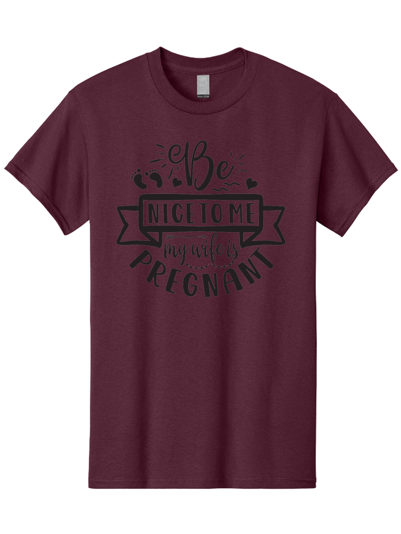 Be-Nice-To-Me-My-Wife-Is-Pregnant Men'S Graphic Tee, 100% Cotton, Comfortable Casual Summer Wear, Machine Washable, Pregnancy Announcement, Expectant Mother, Baby On The Way, Husband Humor, Cute Design, Funny T-Shirt, Pregnancy Reveal, Aad362 29