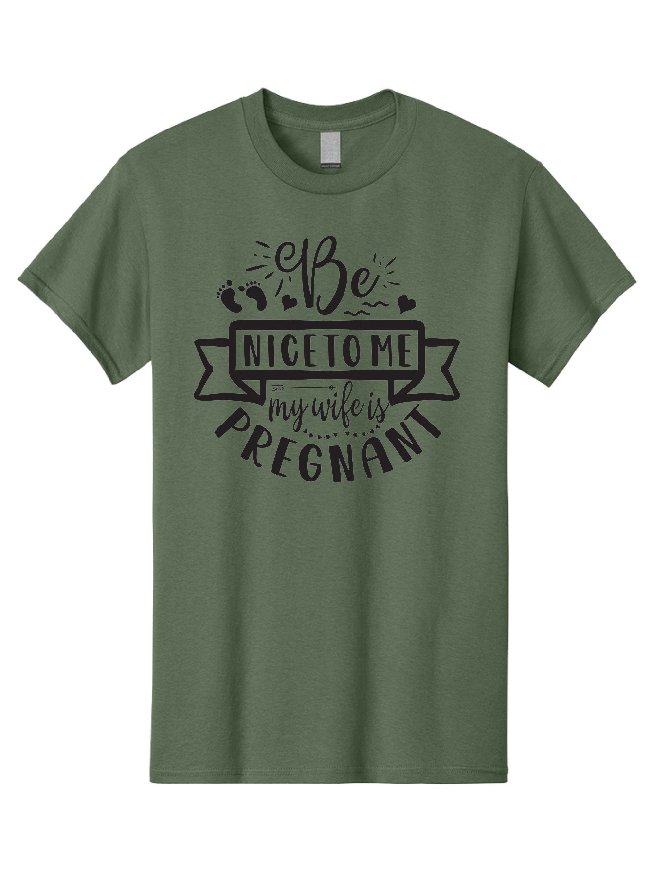 Be-Nice-To-Me-My-Wife-Is-Pregnant Men'S Graphic Tee, 100% Cotton, Comfortable Casual Summer Wear, Machine Washable, Pregnancy Announcement, Expectant Mother, Baby On The Way, Husband Humor, Cute Design, Funny T-Shirt, Pregnancy Reveal, Aad362 13