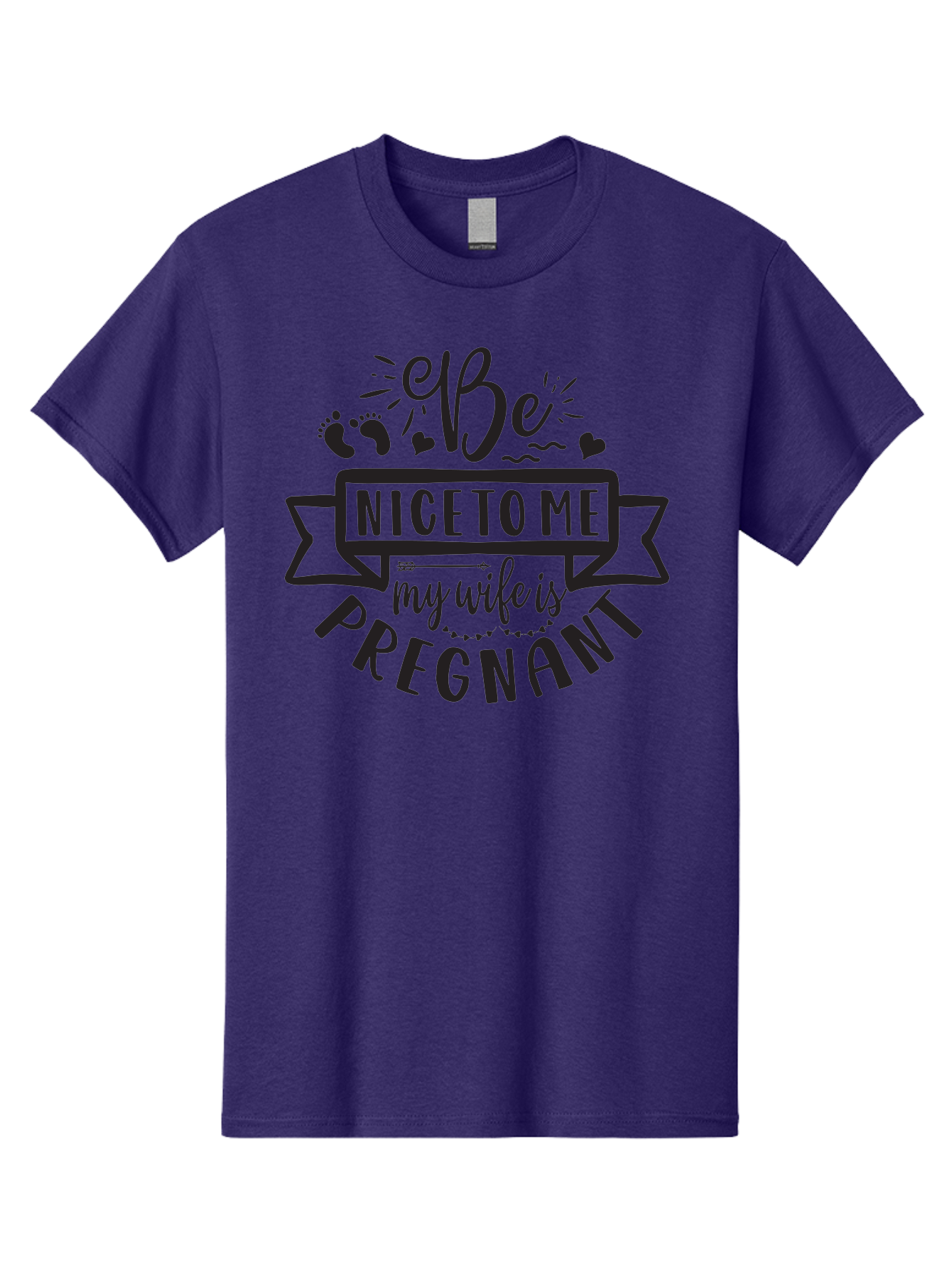 Be-Nice-To-Me-My-Wife-Is-Pregnant Men'S Graphic Tee, 100% Cotton, Comfortable Casual Summer Wear, Machine Washable, Pregnancy Announcement, Expectant Mother, Baby On The Way, Husband Humor, Cute Design, Funny T-Shirt, Pregnancy Reveal, Aad362 17