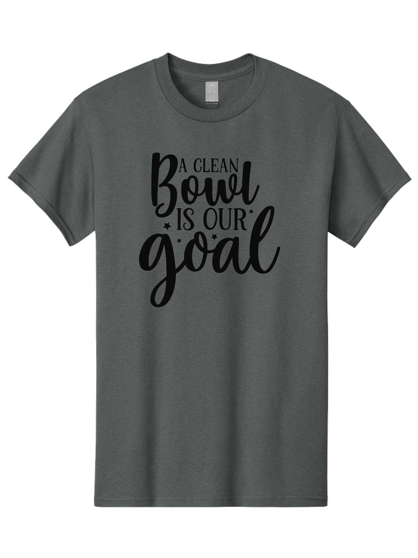Clean-Bowl-Is-Our-Goal Men'S Graphic Tee, 100% Cotton, Comfortable Casual Summer Wear, Machine Washable, Motivational Quote, Food Slogan, Clean Bowl Goal, Dining Phrase, Restaurant Inspiration, Eating Encouragement, Meal Motivation Aad371 25